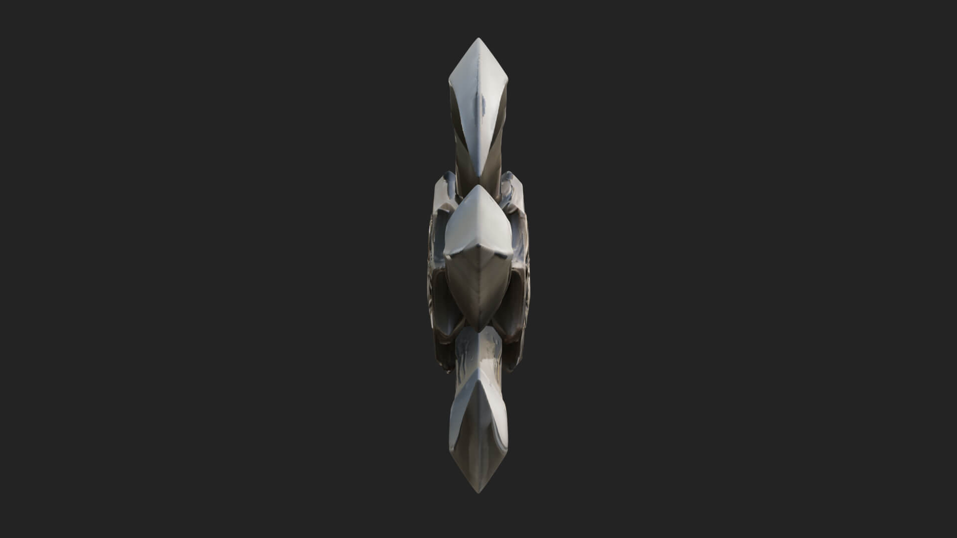 Triple Blade Fantasy Dagger Model Design 4 3D Print Model 3D Model