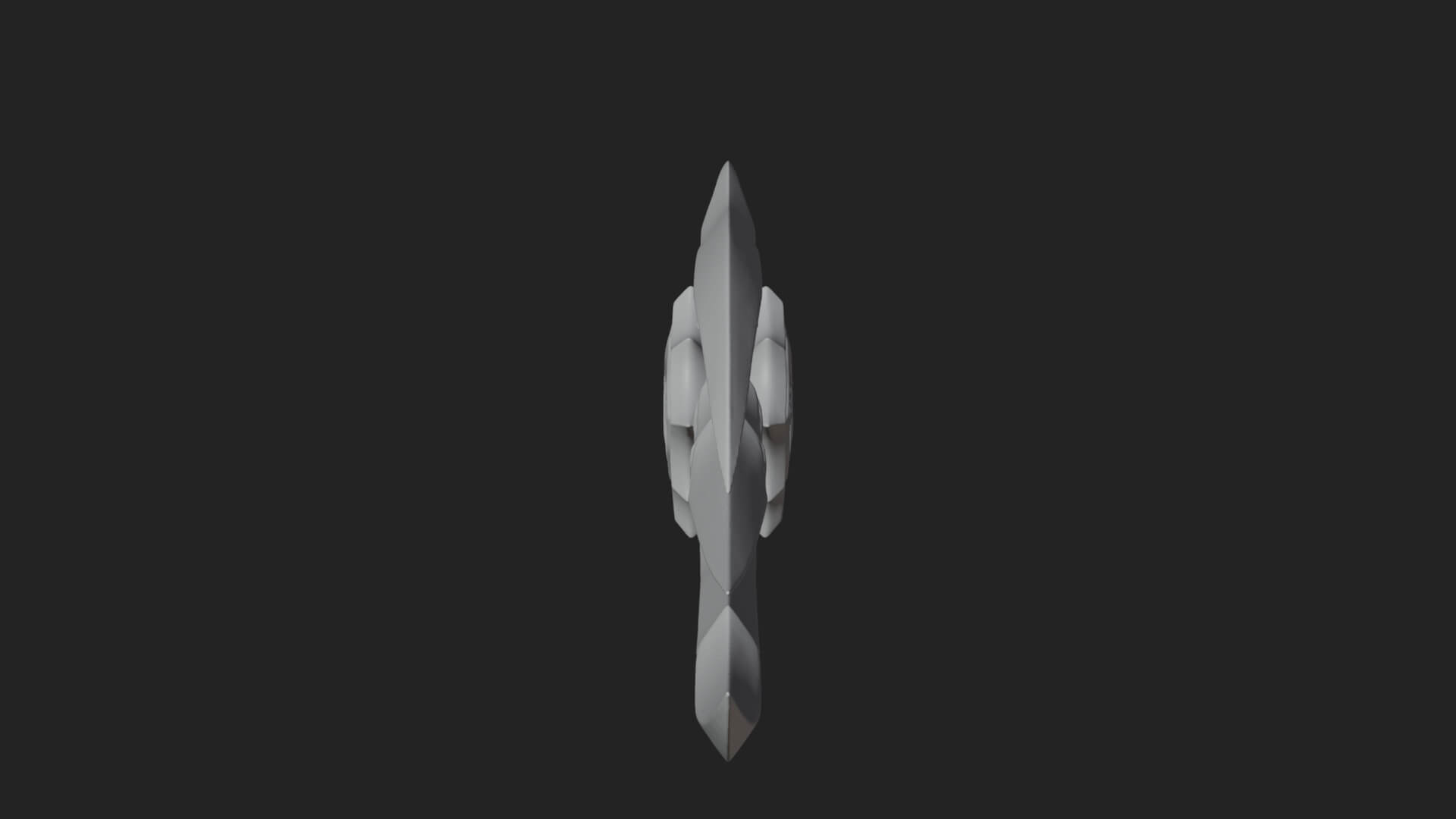 Triple Blade Fantasy Dagger Model Design 4 3D Print Model 3D Model