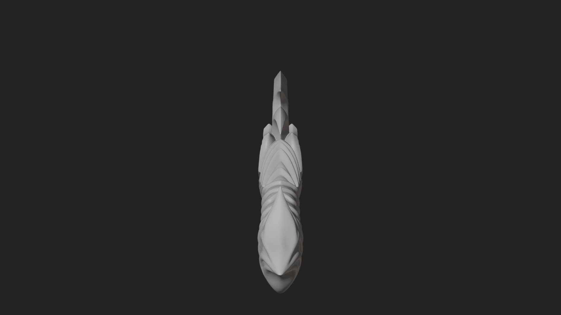 Triple Blade Fantasy Dagger Model Design 4 3D Print Model 3D Model