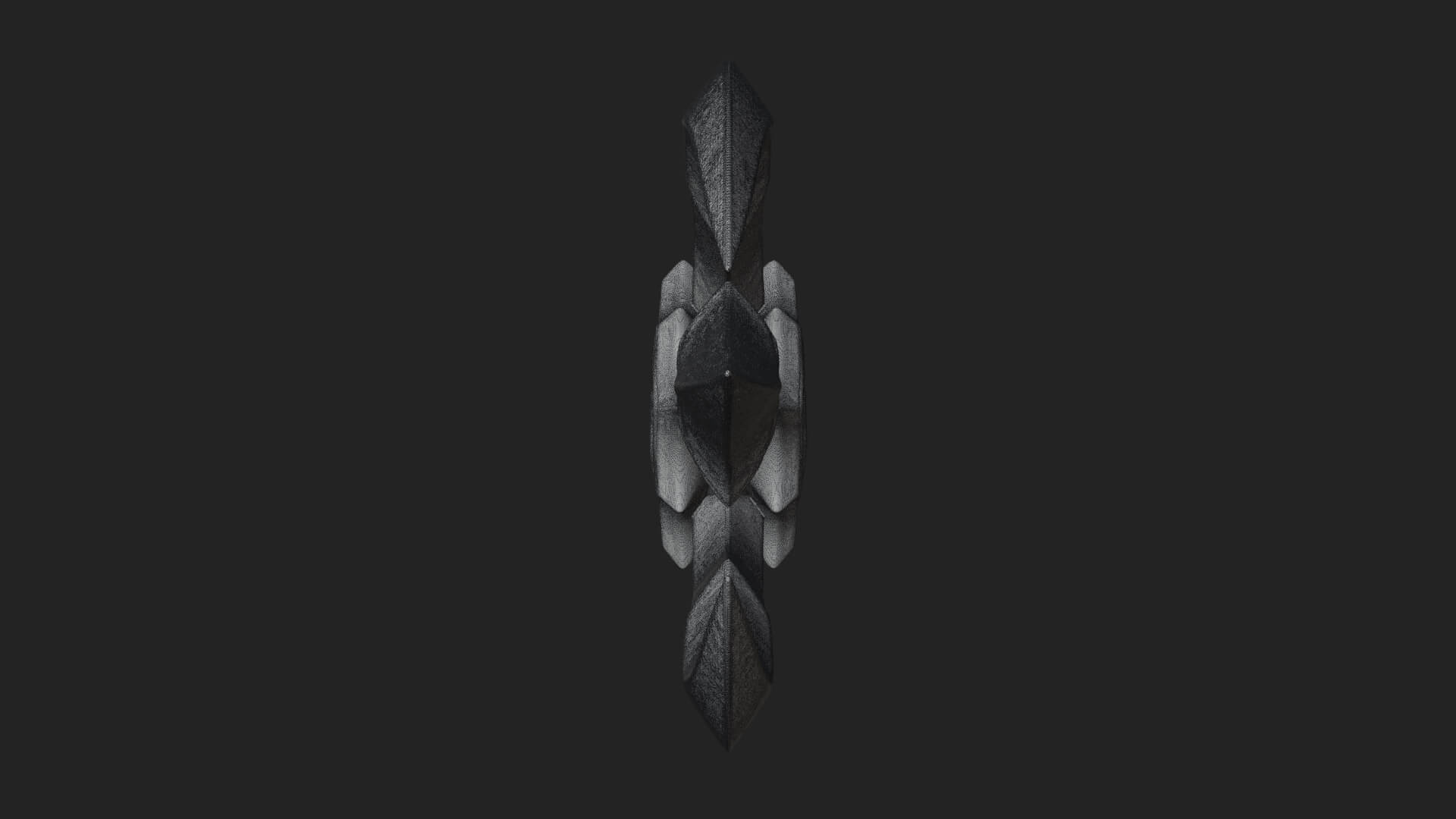 Triple Blade Fantasy Dagger Model Design 4 3D Print Model 3D Model