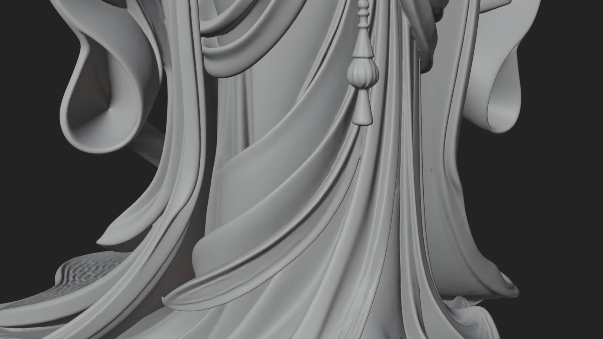 Triple-Faced Torch Goddess Statue Design 2 3D Print Model 3D Model