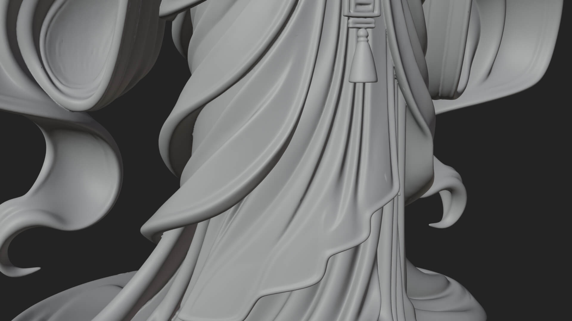 Triple Faced Torch Goddess Statue Design 4 3D Print Model 3D Model