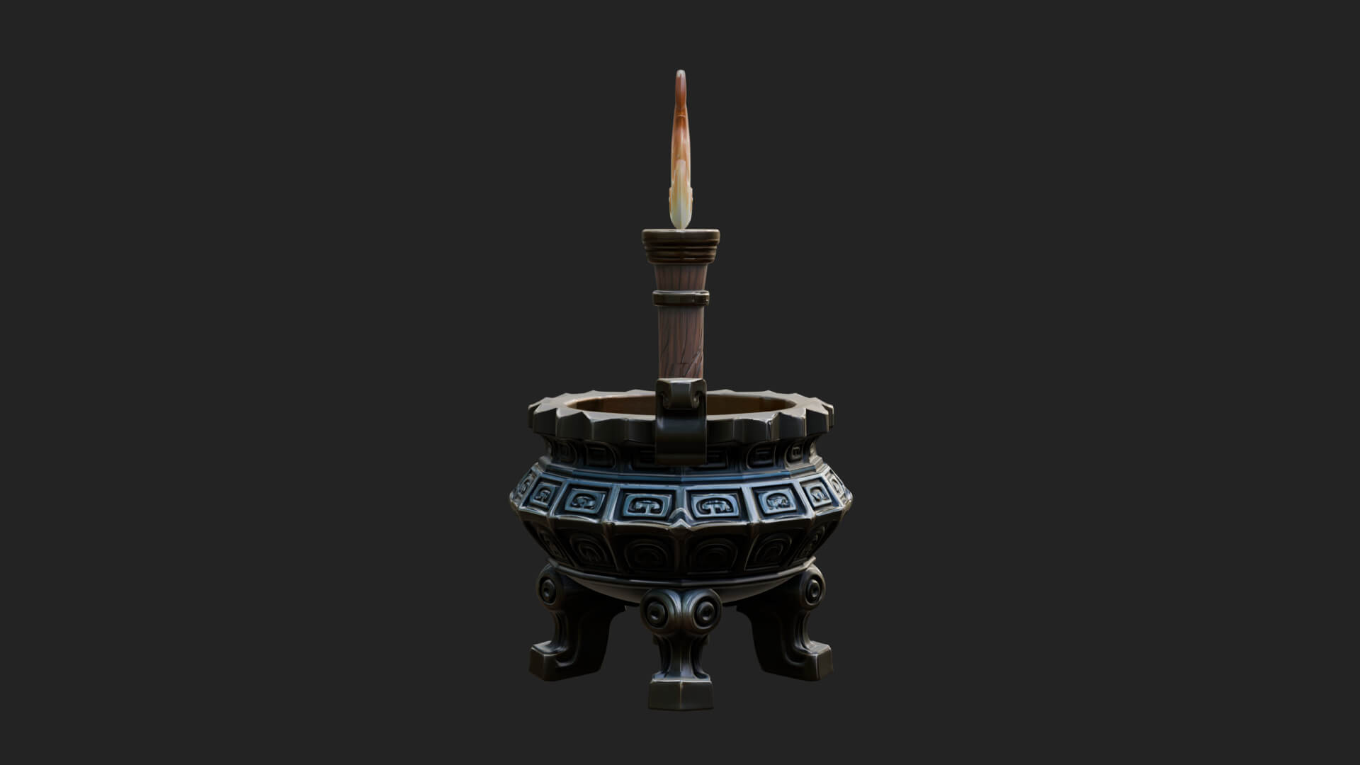 Tripod Brazier Torch Model Design 1 3D Print Model 3D Model