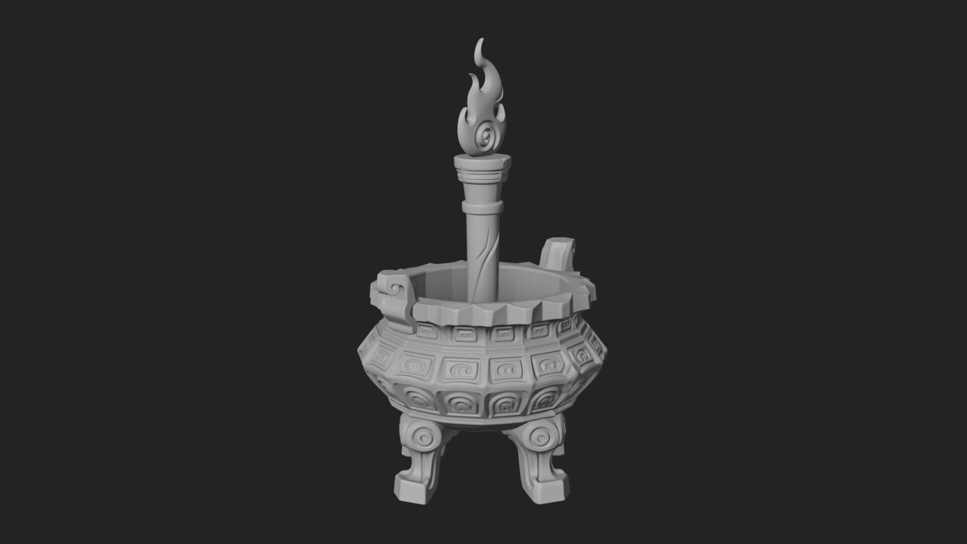 Tripod Brazier Torch Model Design 1 3D Print Model 3D Model