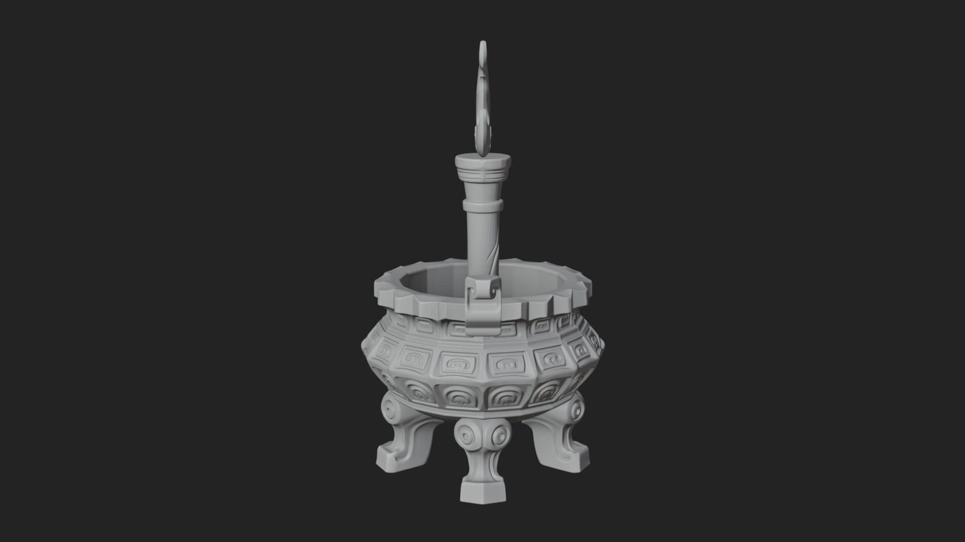 Tripod Brazier Torch Model Design 1 3D Print Model 3D Model