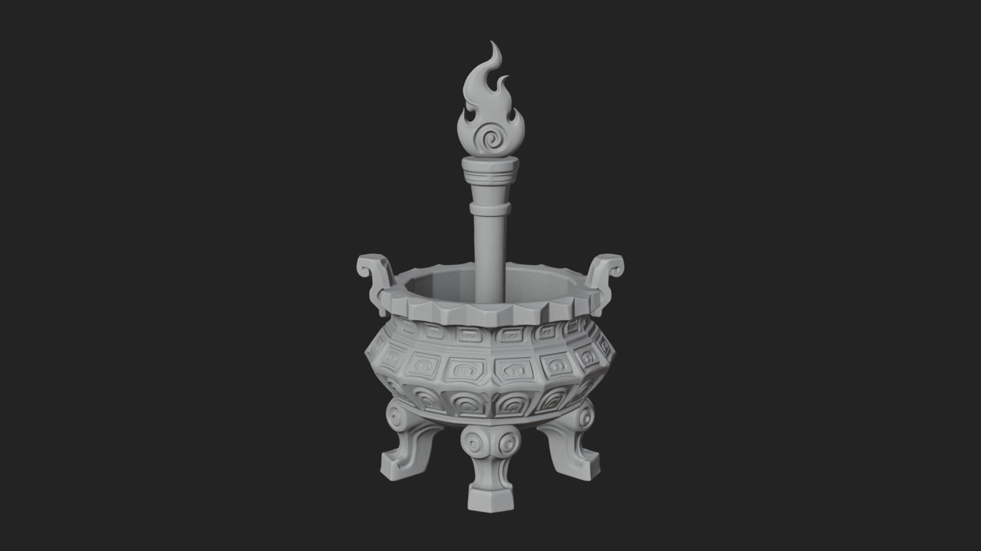 Tripod Brazier Torch Model Design 1 3D Print Model 3D Model