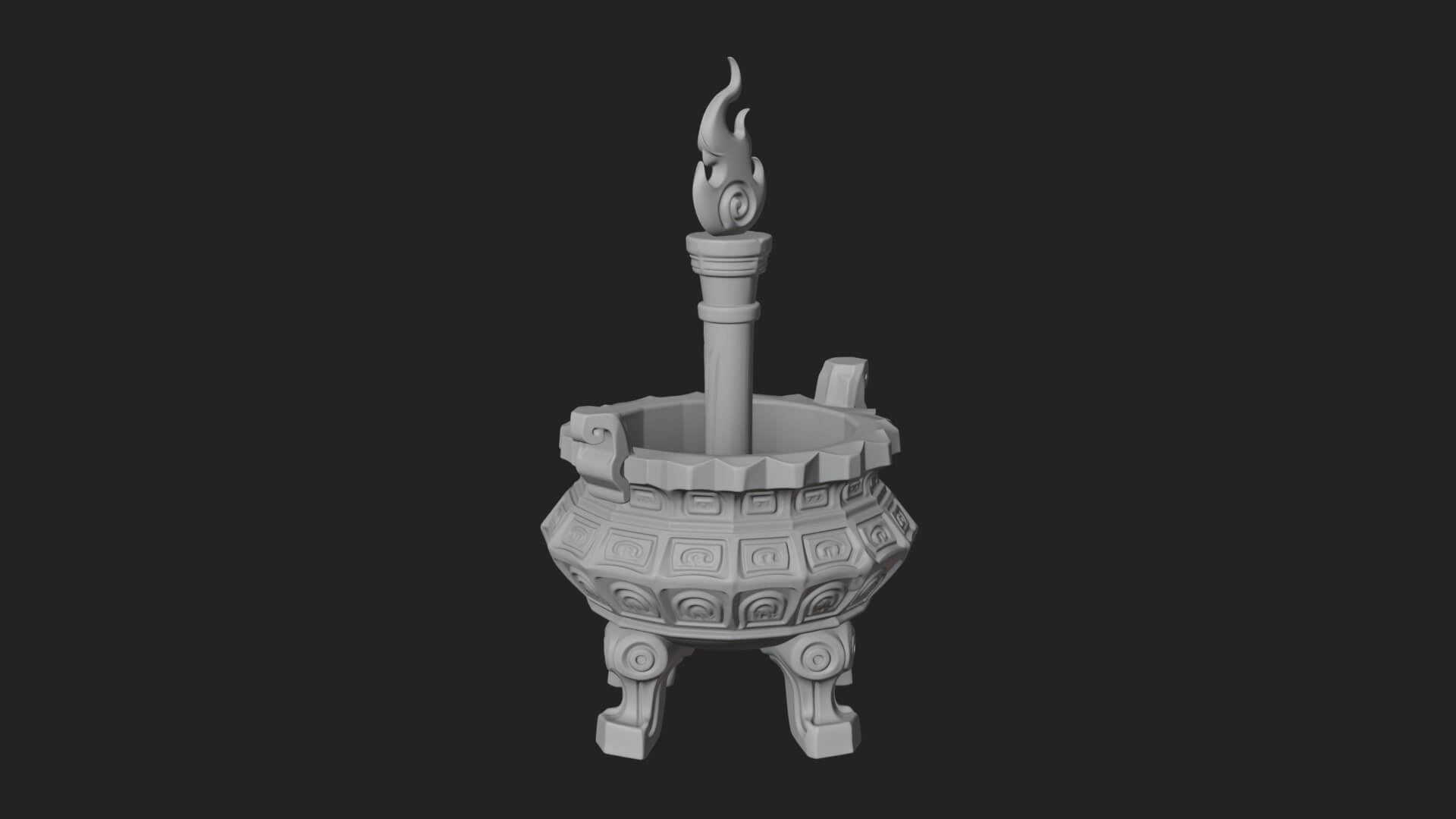 Tripod Brazier Torch Model Design 1 3D Print Model 3D Model