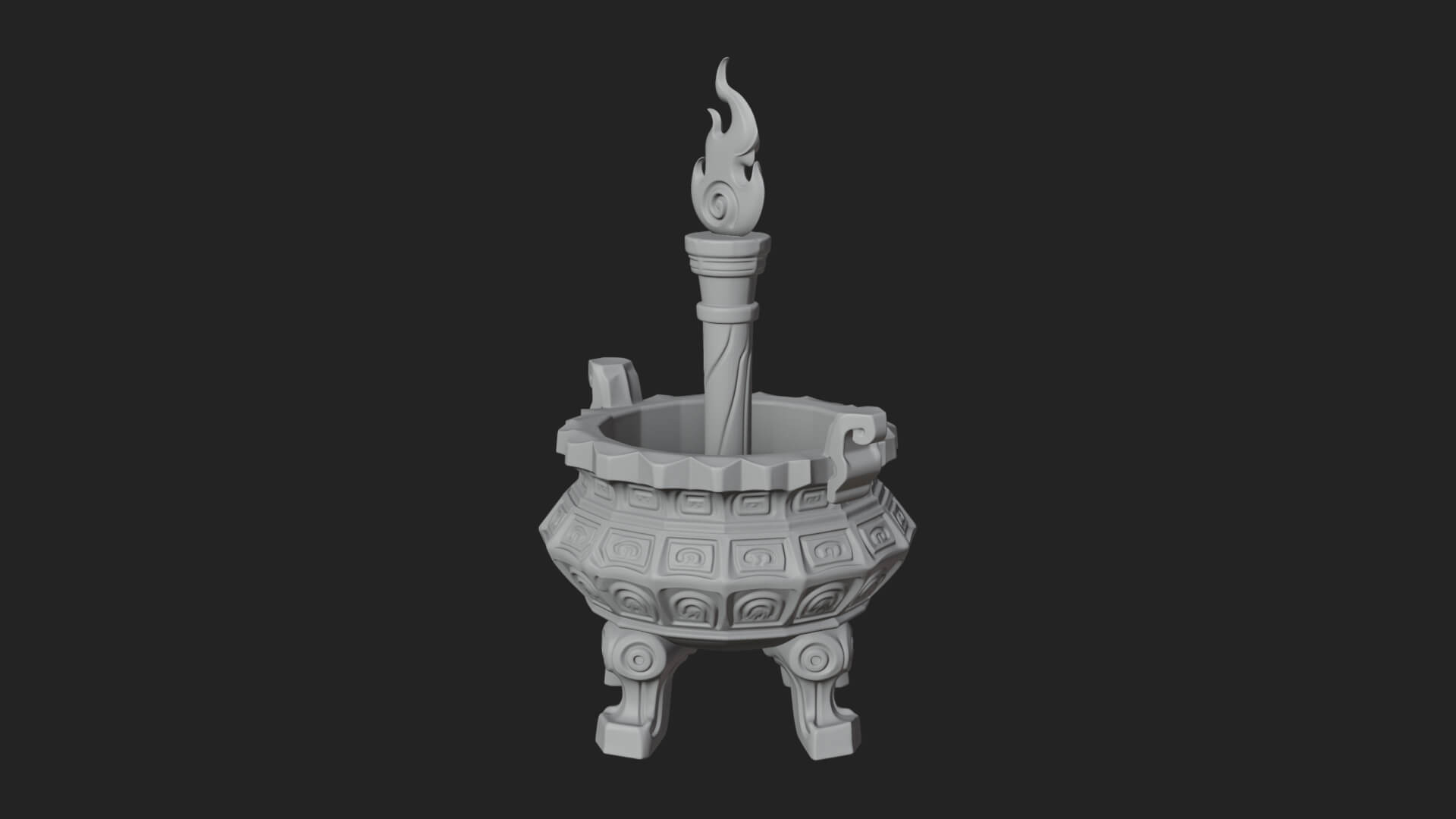 Tripod Brazier Torch Model Design 1 3D Print Model 3D Model