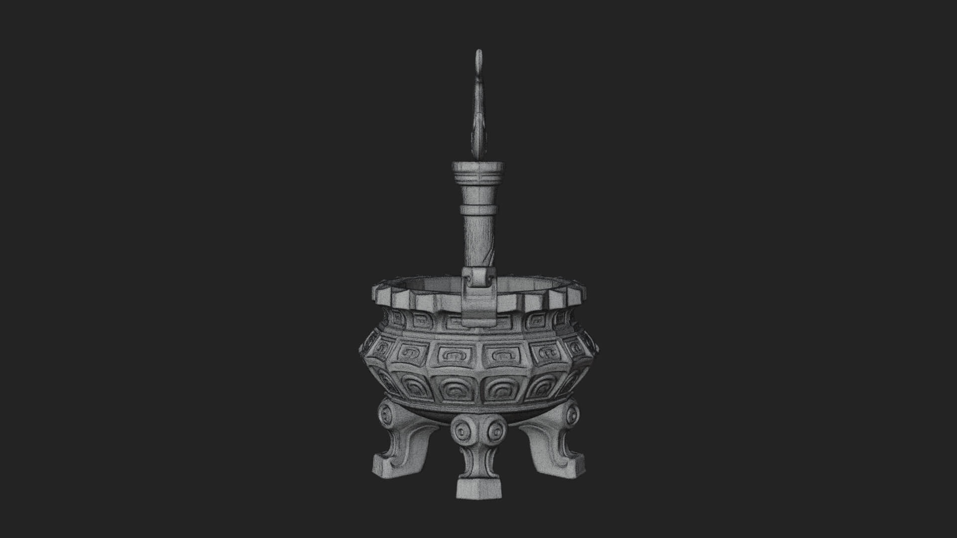 Tripod Brazier Torch Model Design 1 3D Print Model 3D Model