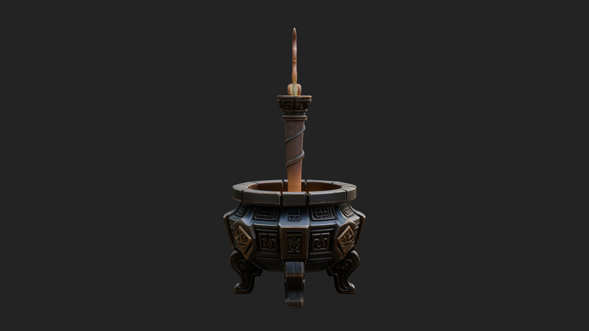 Tripod Brazier Torch Model Design 2 3D Print Model 3D Model