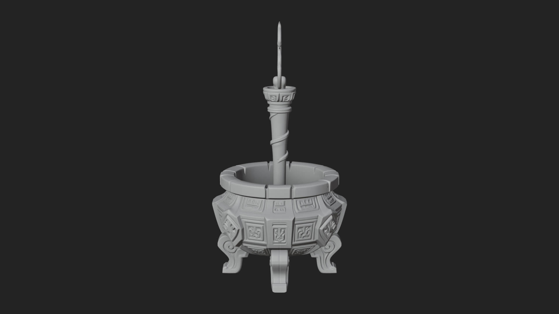 Tripod Brazier Torch Model Design 2 3D Print Model 3D Model