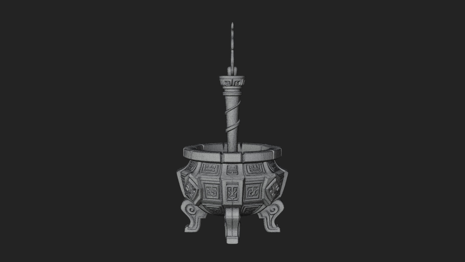 Tripod Brazier Torch Model Design 2 3D Print Model 3D Model