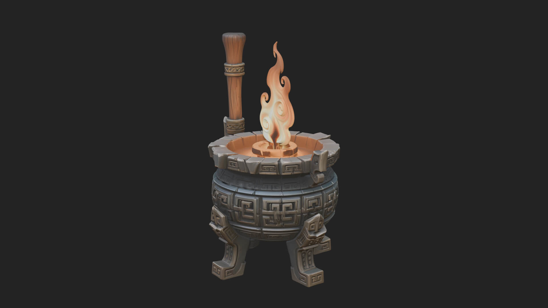 Tripod Brazier Torch Model Design 3 3D Print Model 3D Model