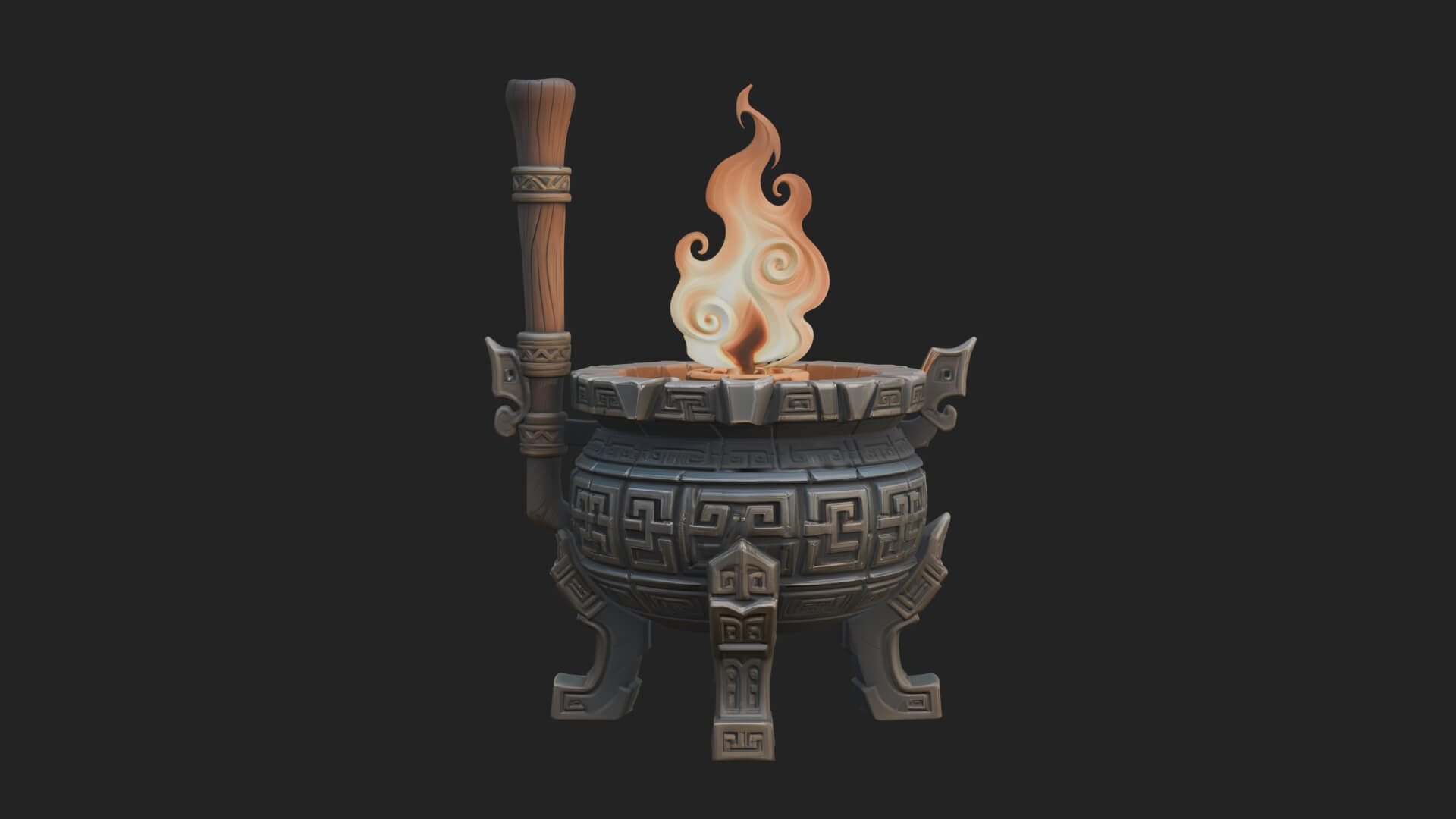 Tripod Brazier Torch Model Design 3 3D Print Model 3D Model