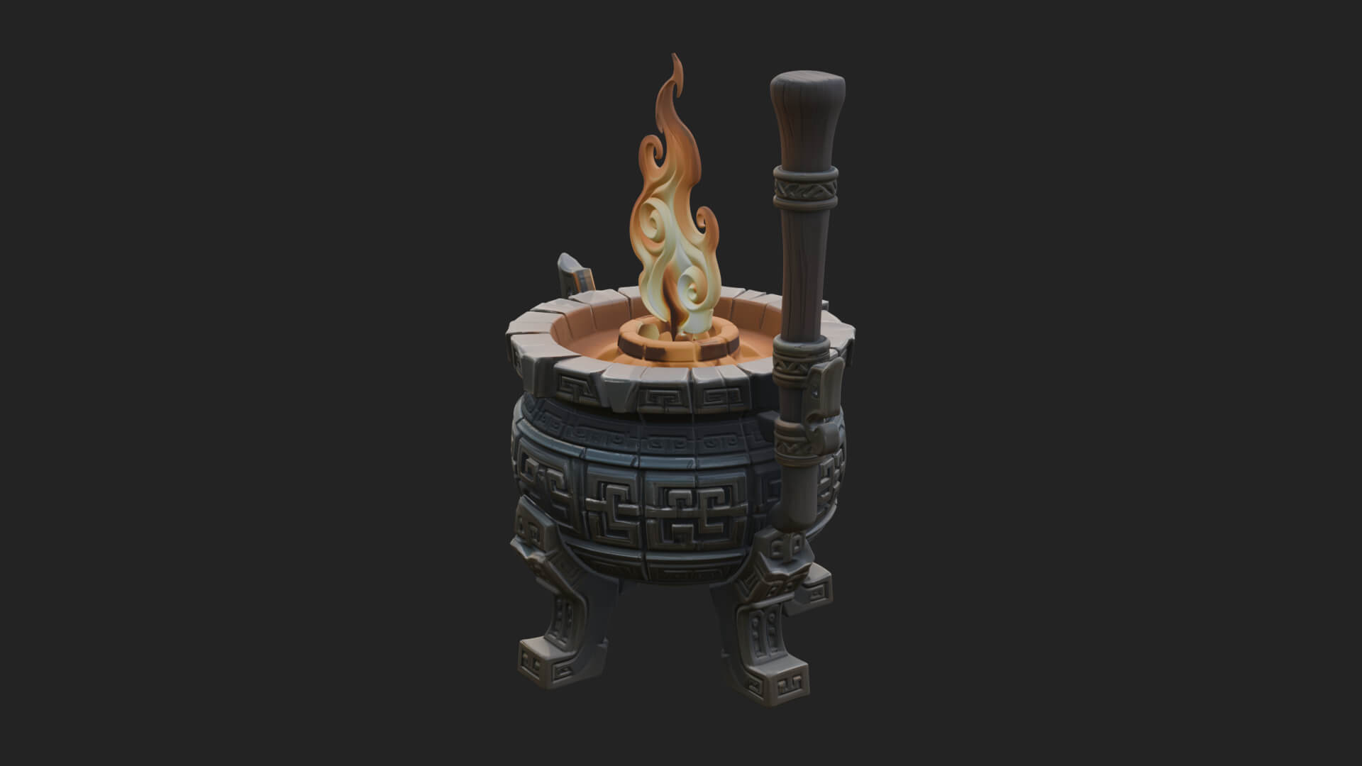 Tripod Brazier Torch Model Design 3 3D Print Model 3D Model