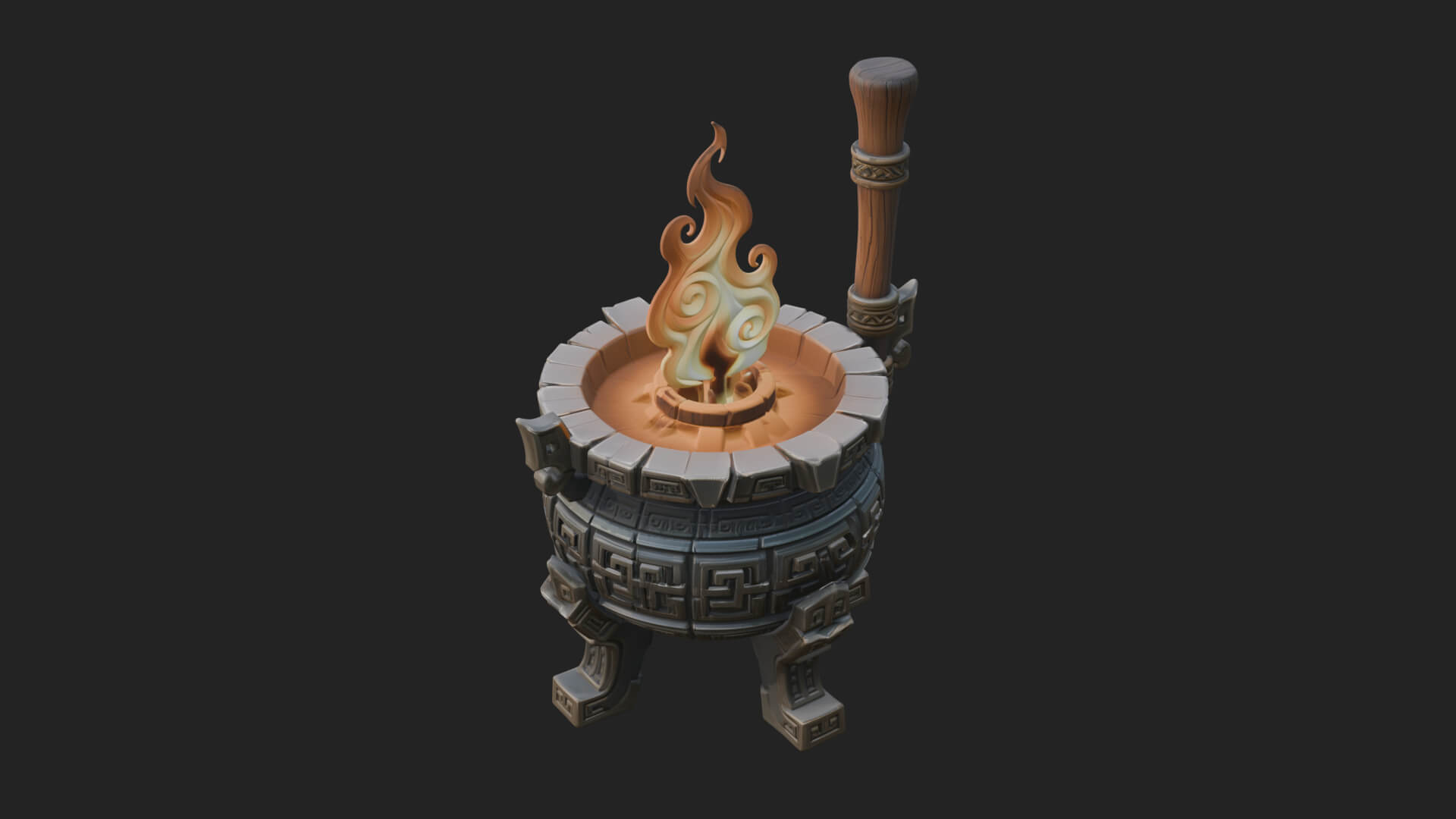 Tripod Brazier Torch Model Design 3 3D Print Model 3D Model