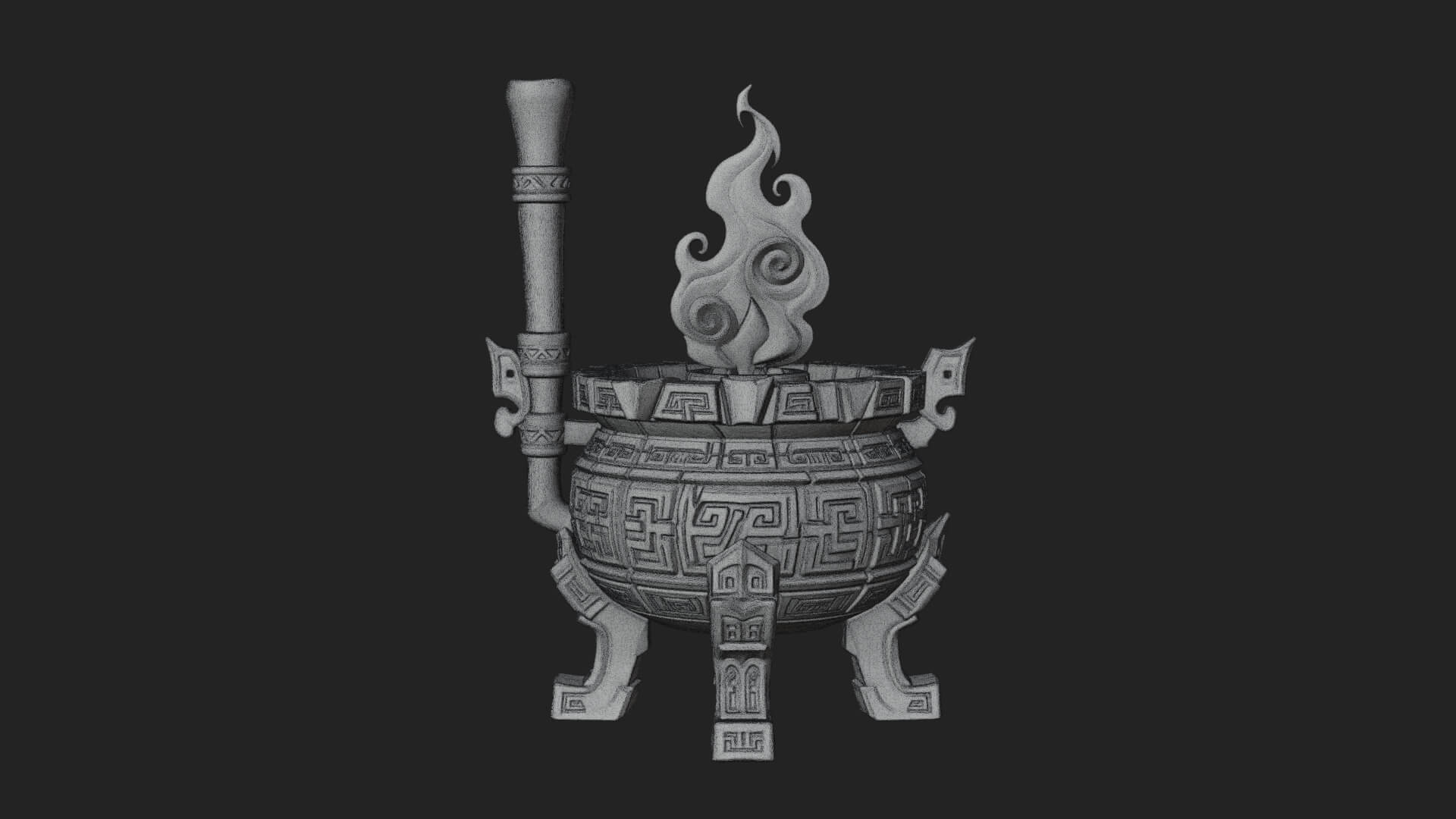 Tripod Brazier Torch Model Design 3 3D Print Model 3D Model