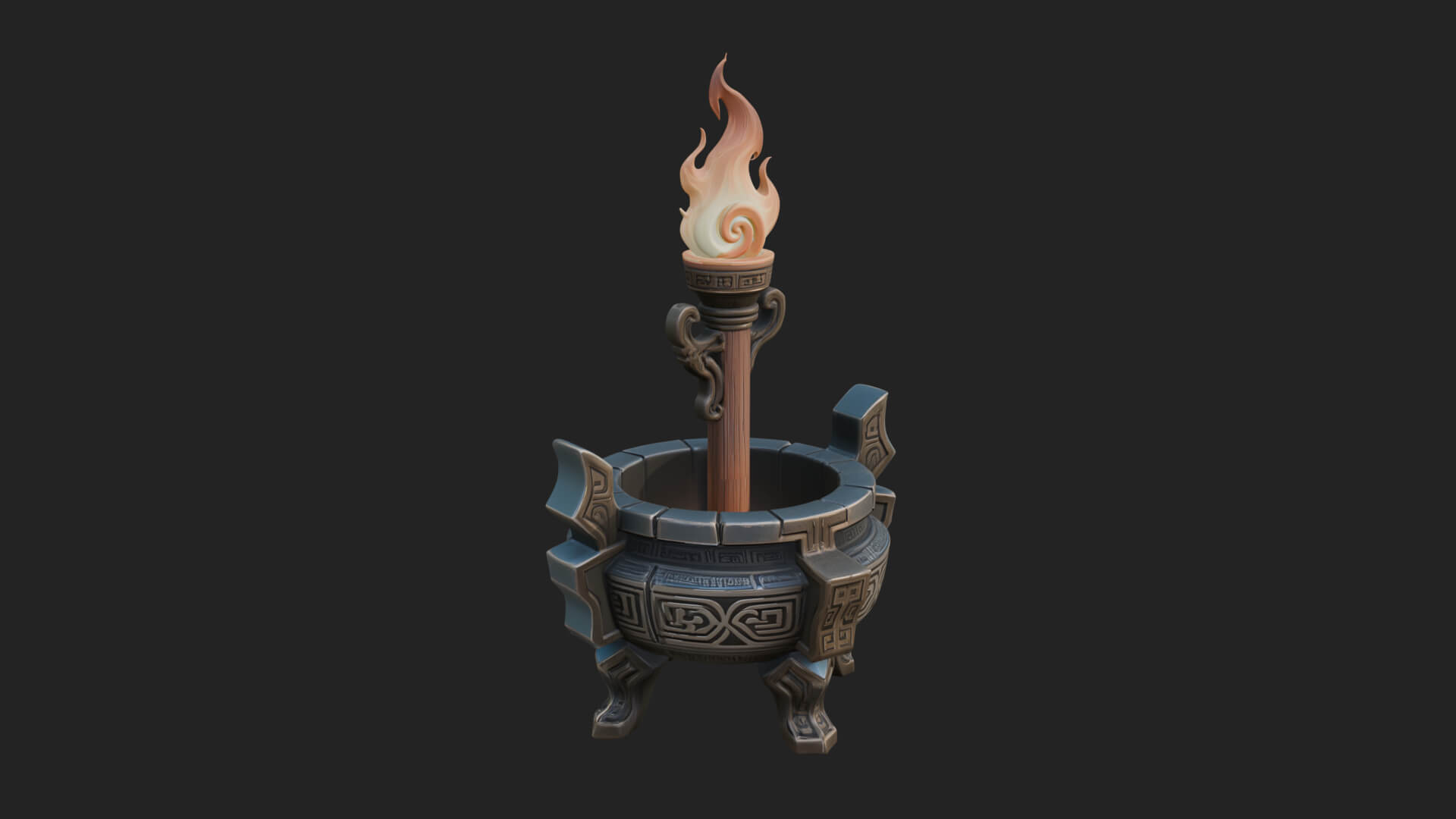 Tripod Brazier Torch Model Design 4 3D Print Model 3D Model