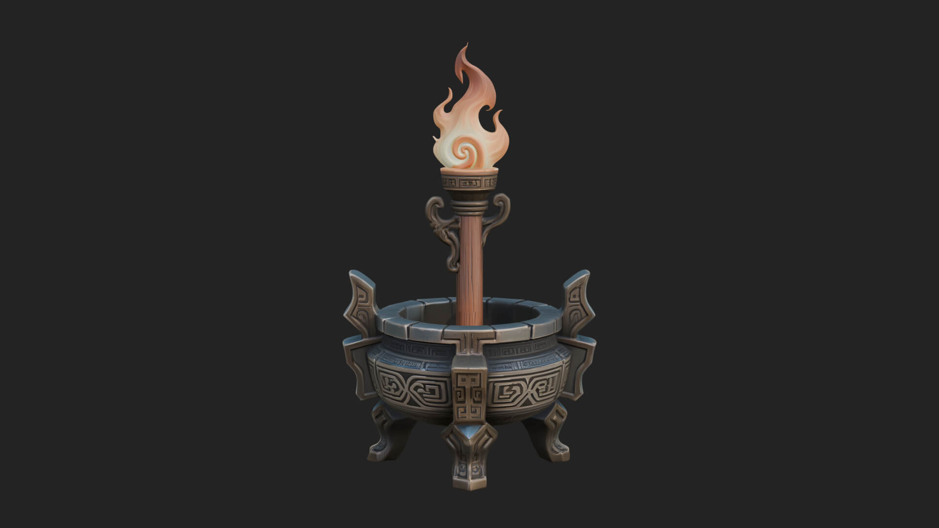 Tripod Brazier Torch Model Design 4 3D Print Model 3D Model