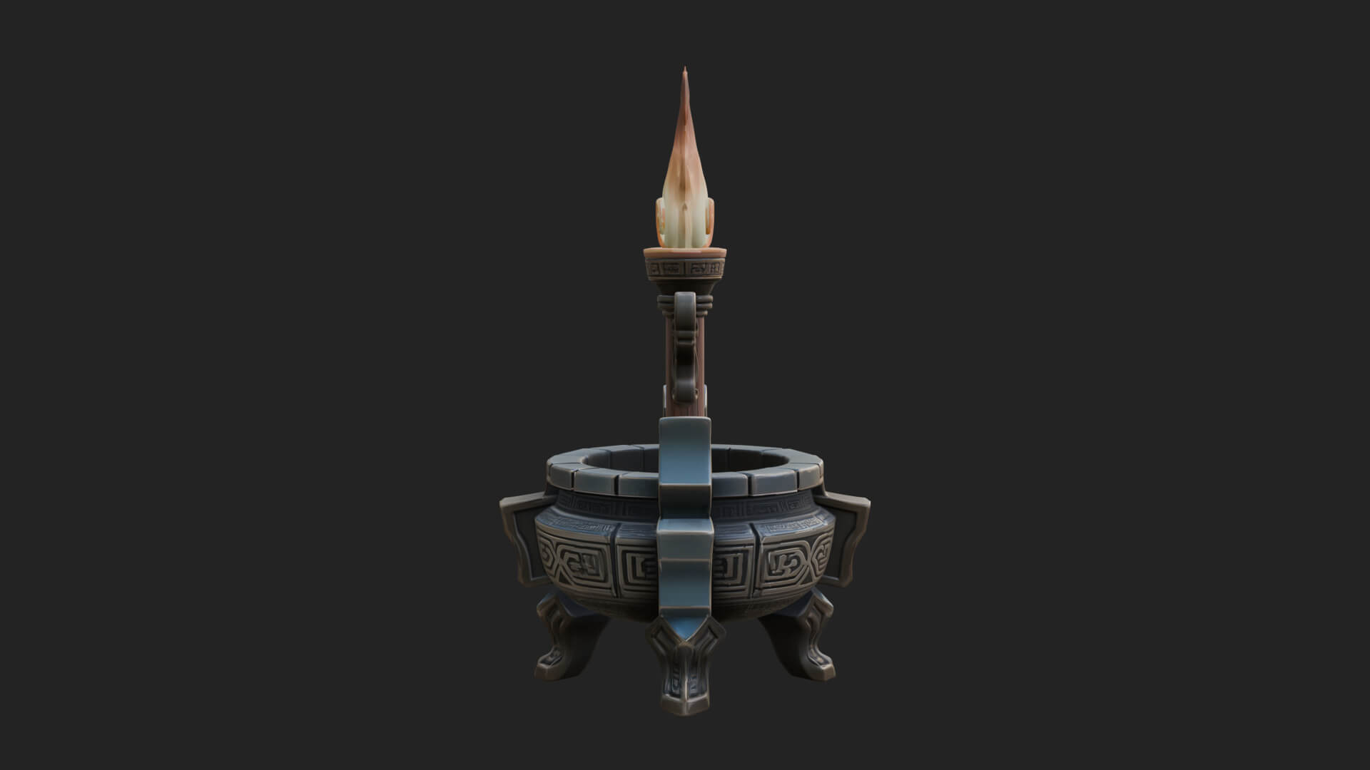 Tripod Brazier Torch Model Design 4 3D Print Model 3D Model