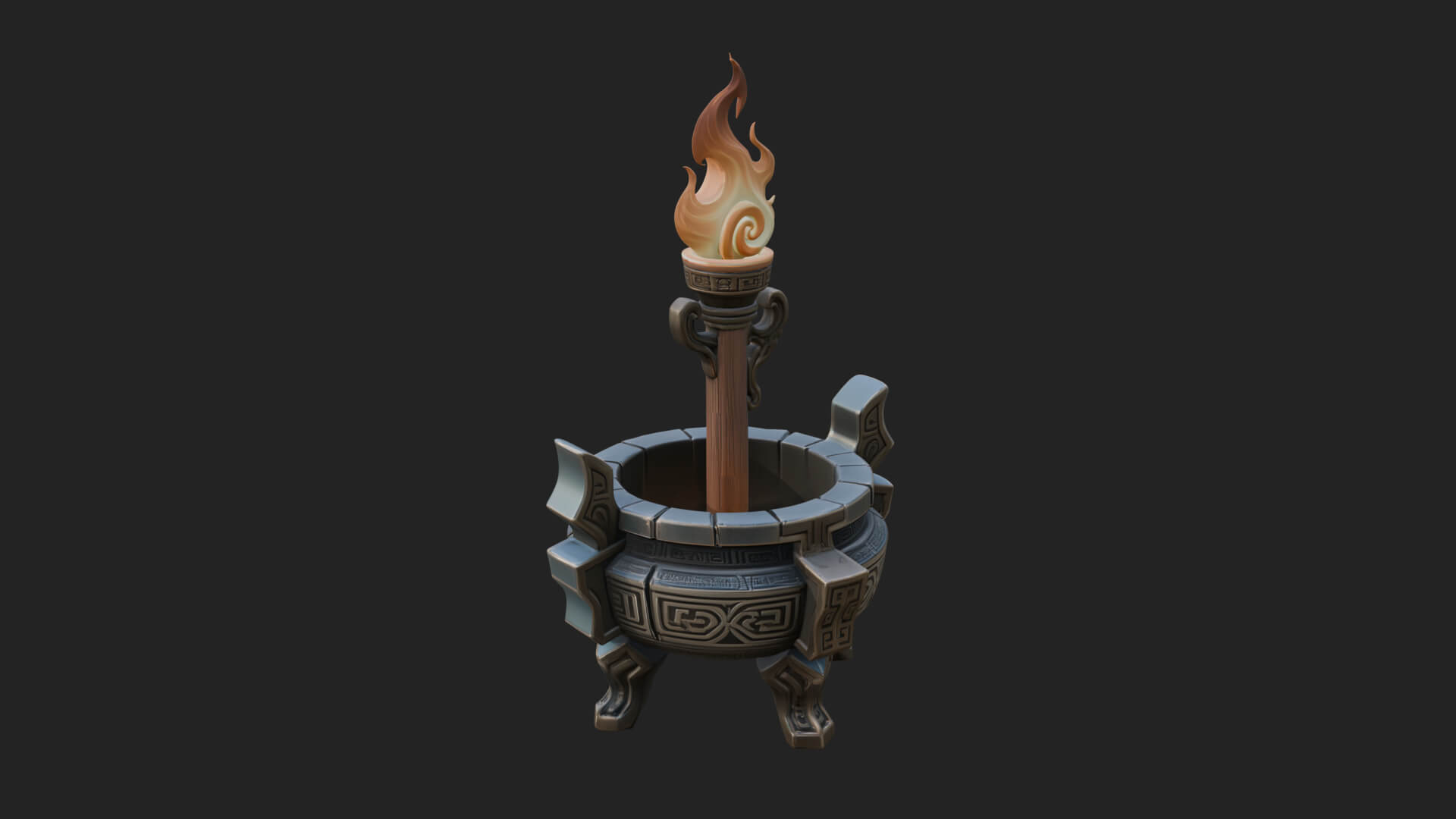 Tripod Brazier Torch Model Design 4 3D Print Model 3D Model