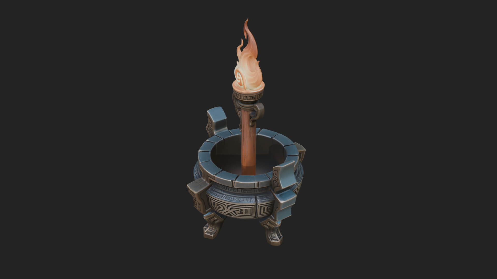 Tripod Brazier Torch Model Design 4 3D Print Model 3D Model