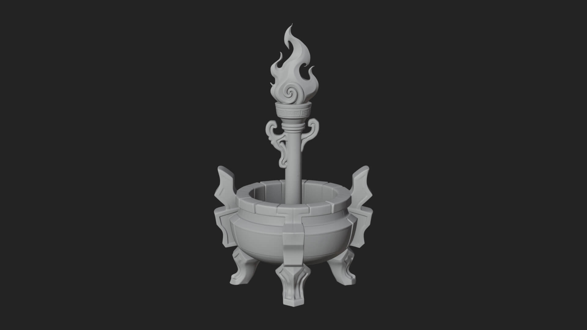 Tripod Brazier Torch Model Design 4 3D Print Model 3D Model