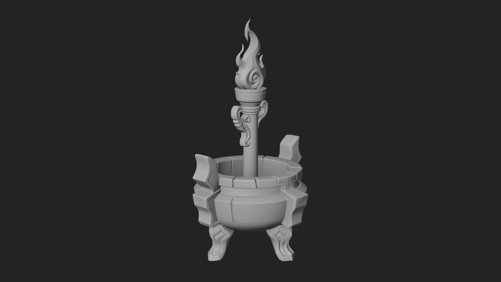 Tripod Brazier Torch Model Design 4 3D Print Model 3D Model