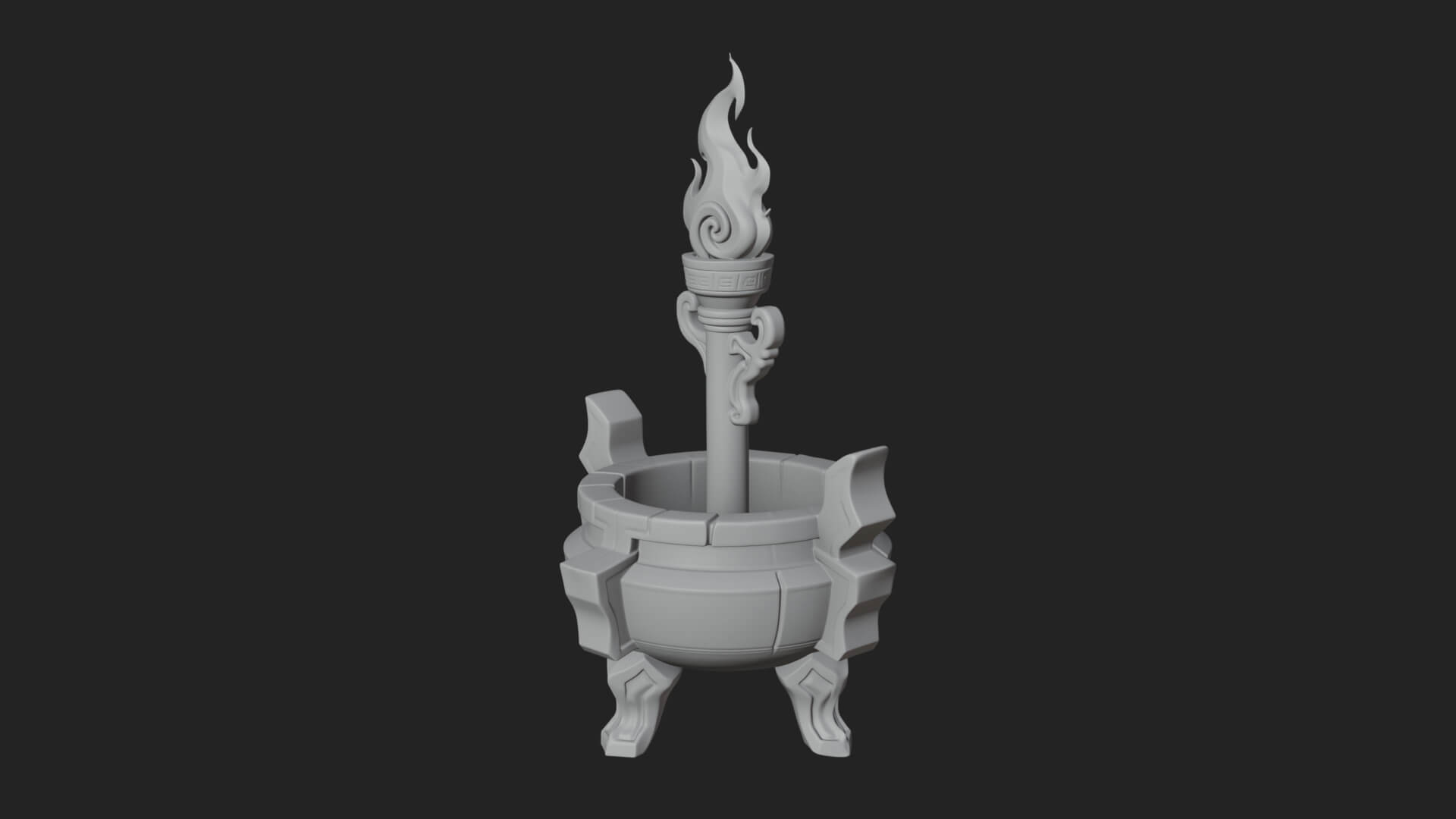 Tripod Brazier Torch Model Design 4 3D Print Model 3D Model