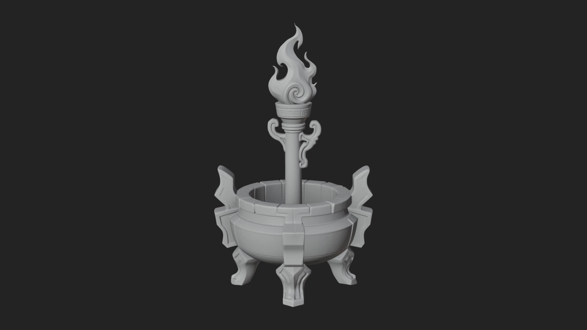 Tripod Brazier Torch Model Design 4 3D Print Model 3D Model