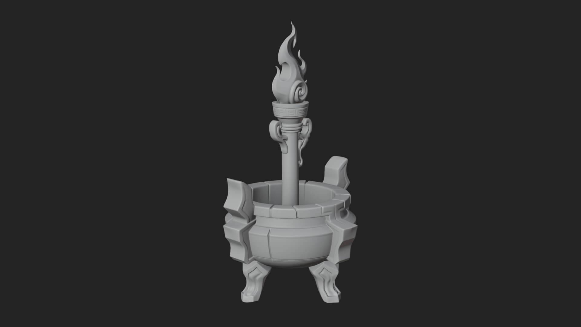 Tripod Brazier Torch Model Design 4 3D Print Model 3D Model