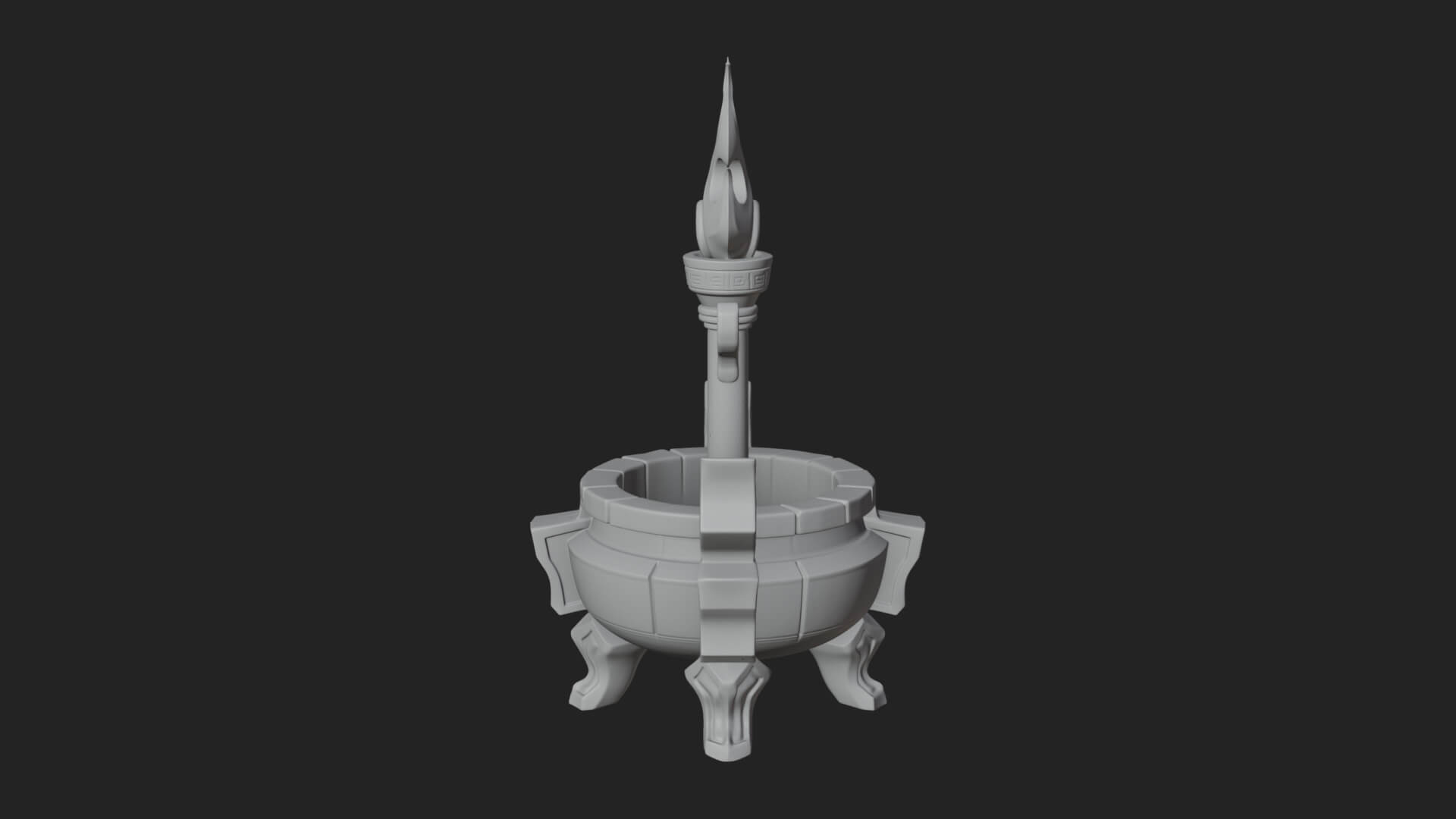 Tripod Brazier Torch Model Design 4 3D Print Model 3D Model