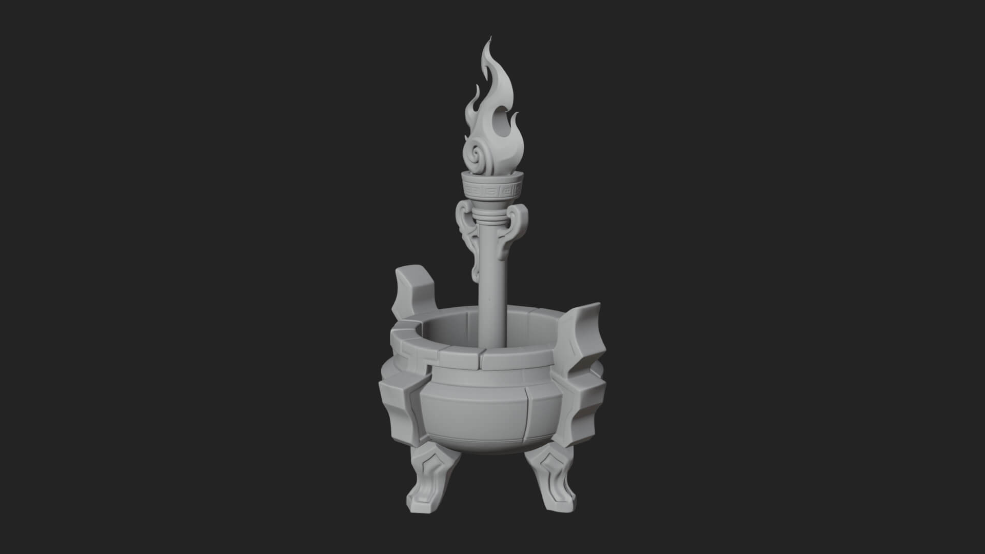 Tripod Brazier Torch Model Design 4 3D Print Model 3D Model
