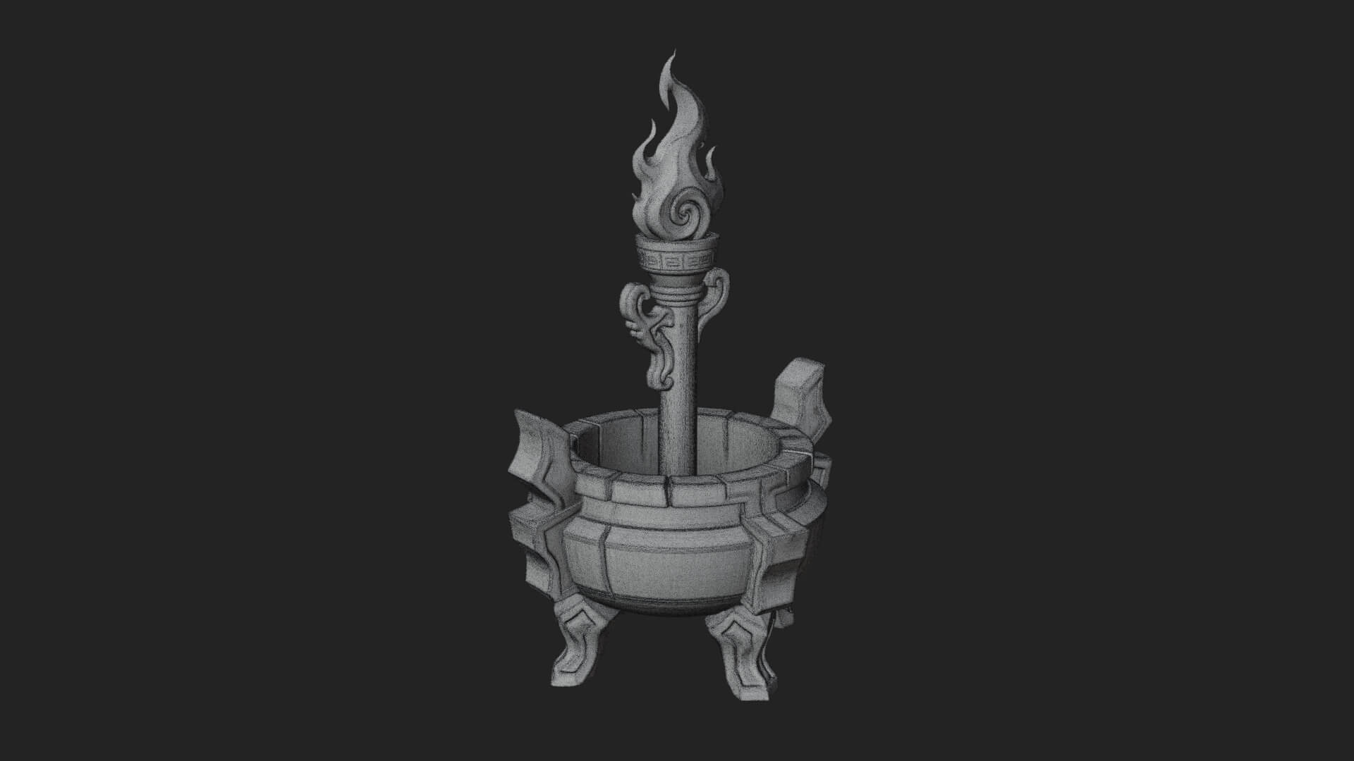 Tripod Brazier Torch Model Design 4 3D Print Model 3D Model