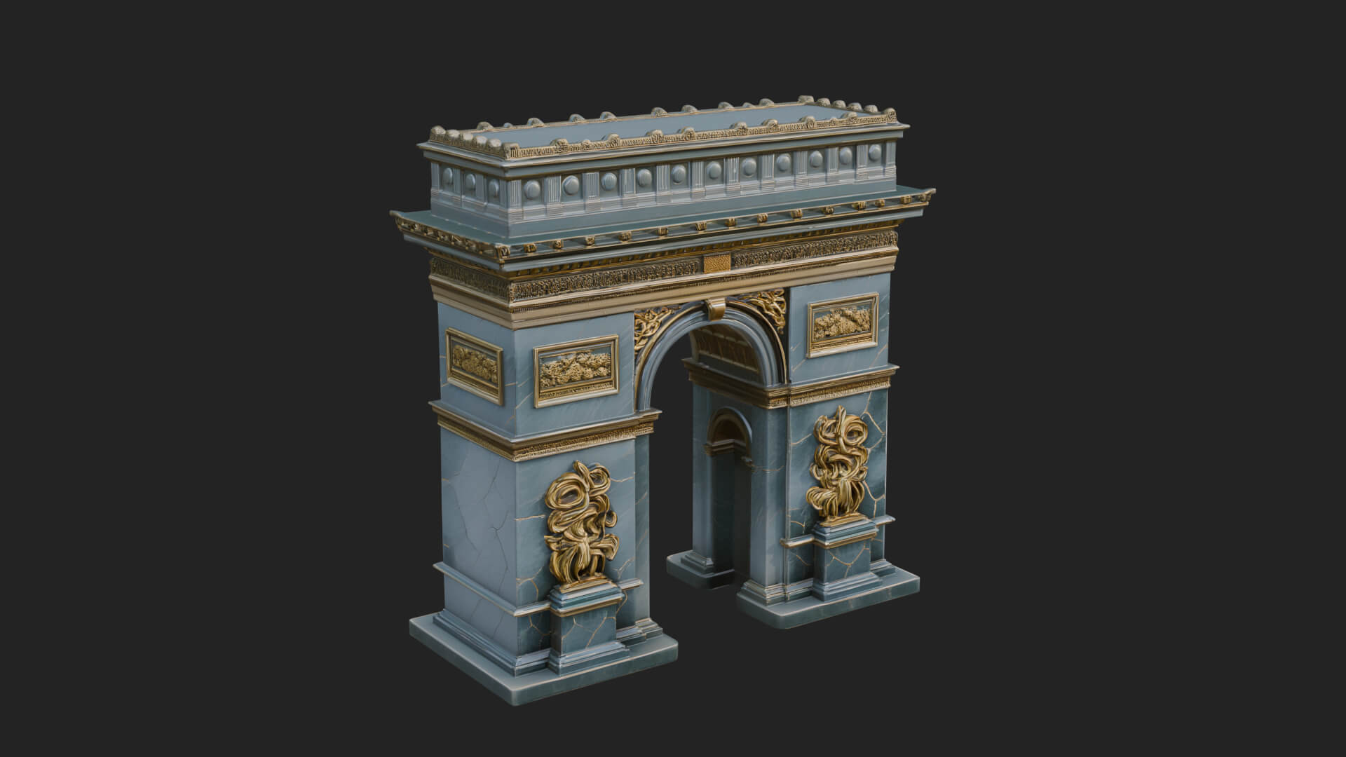 Triumphal Victory Arch Design 1 3D Print Model 3D Model
