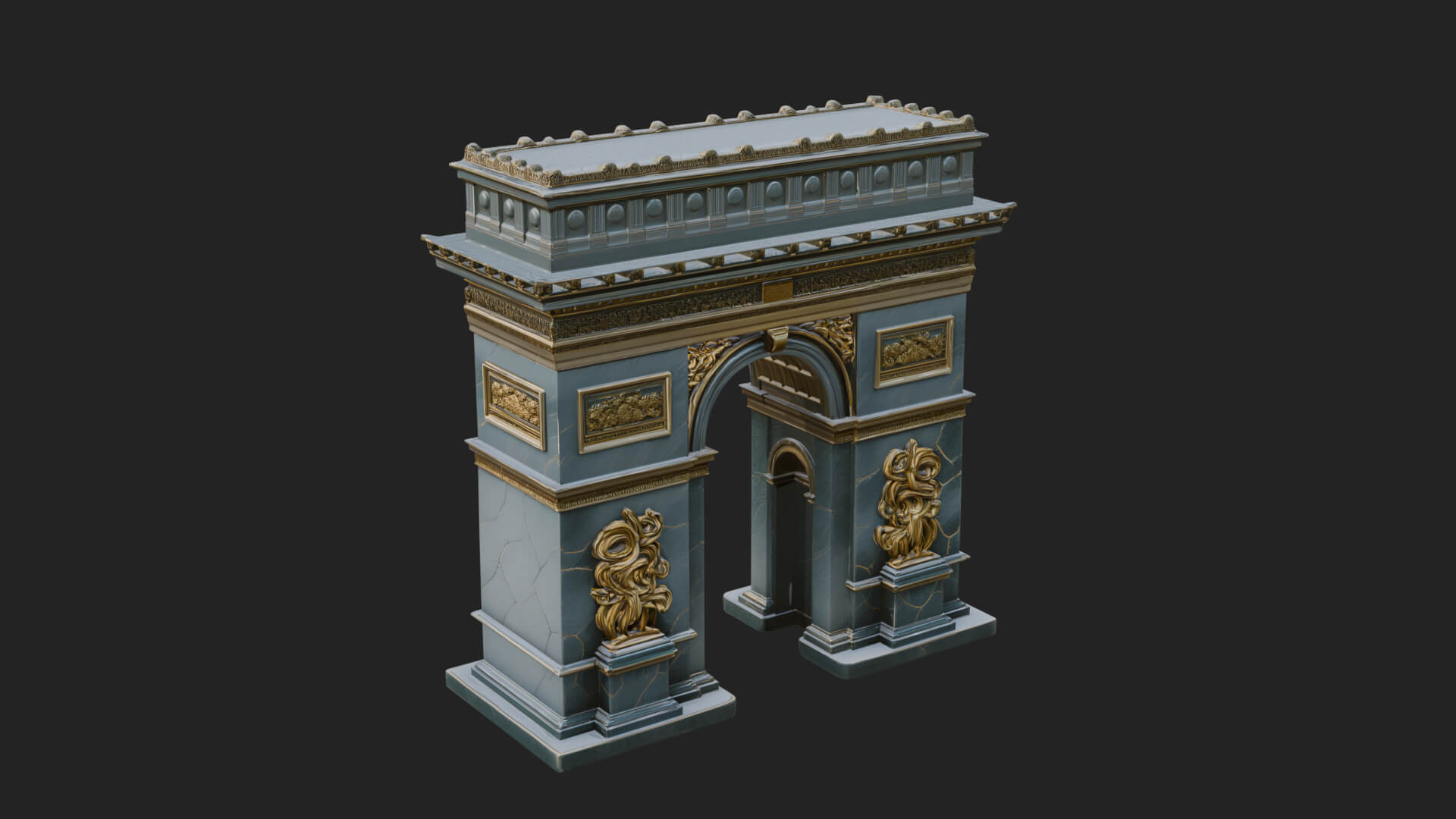 Triumphal Victory Arch Design 1 3D Print Model 3D Model