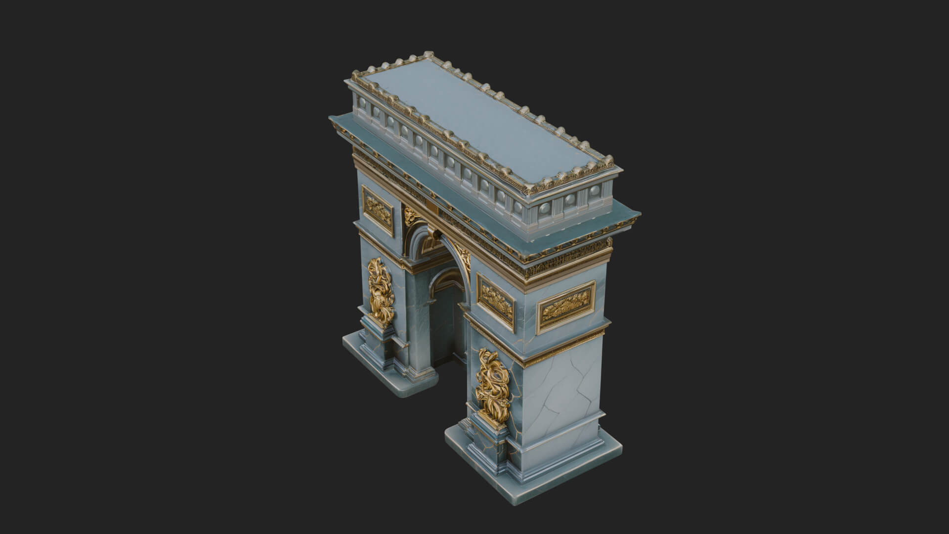 Triumphal Victory Arch Design 1 3D Print Model 3D Model