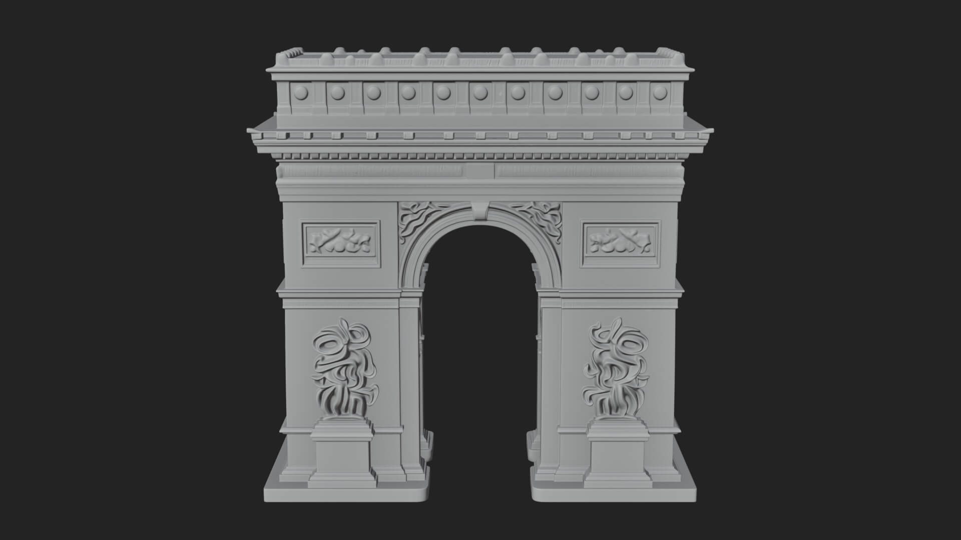 Triumphal Victory Arch Design 1 3D Print Model 3D Model