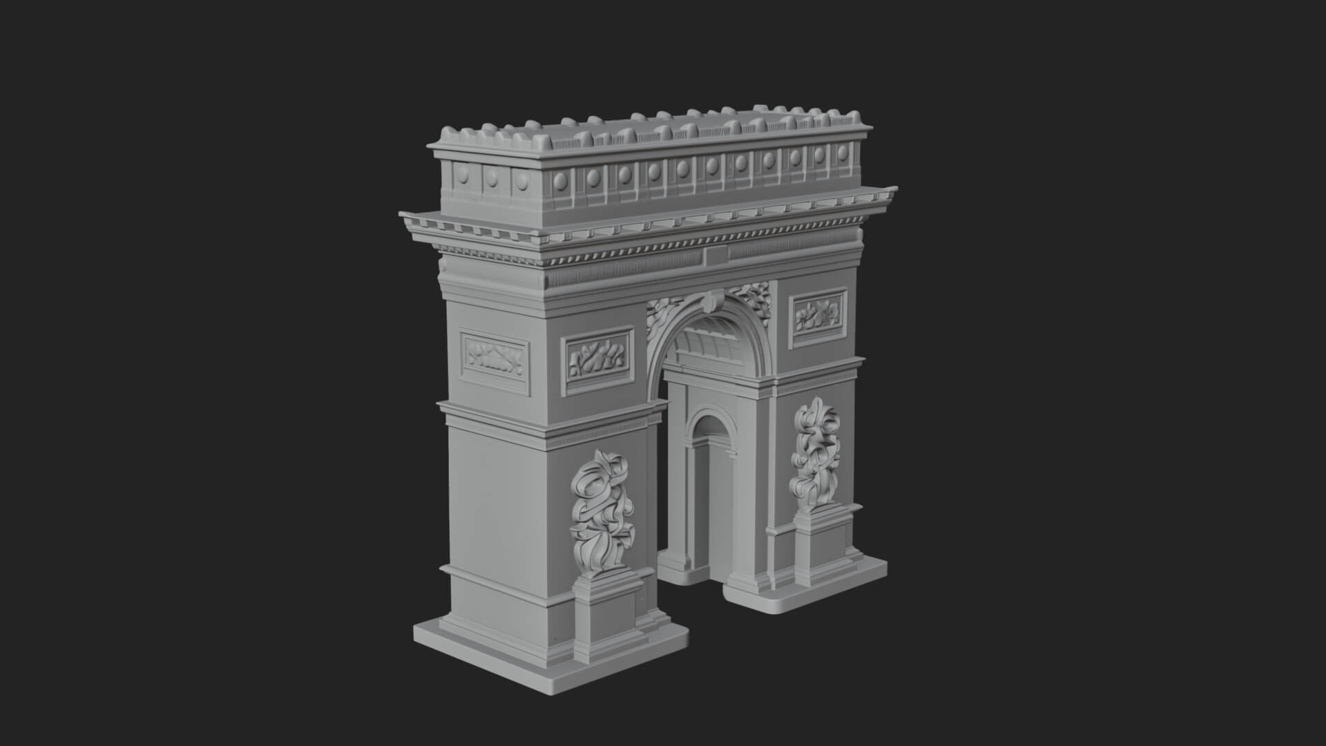 Triumphal Victory Arch Design 1 3D Print Model 3D Model