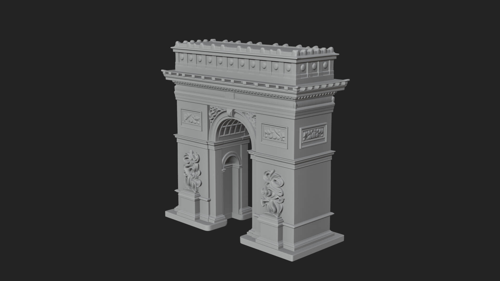 Triumphal Victory Arch Design 1 3D Print Model 3D Model