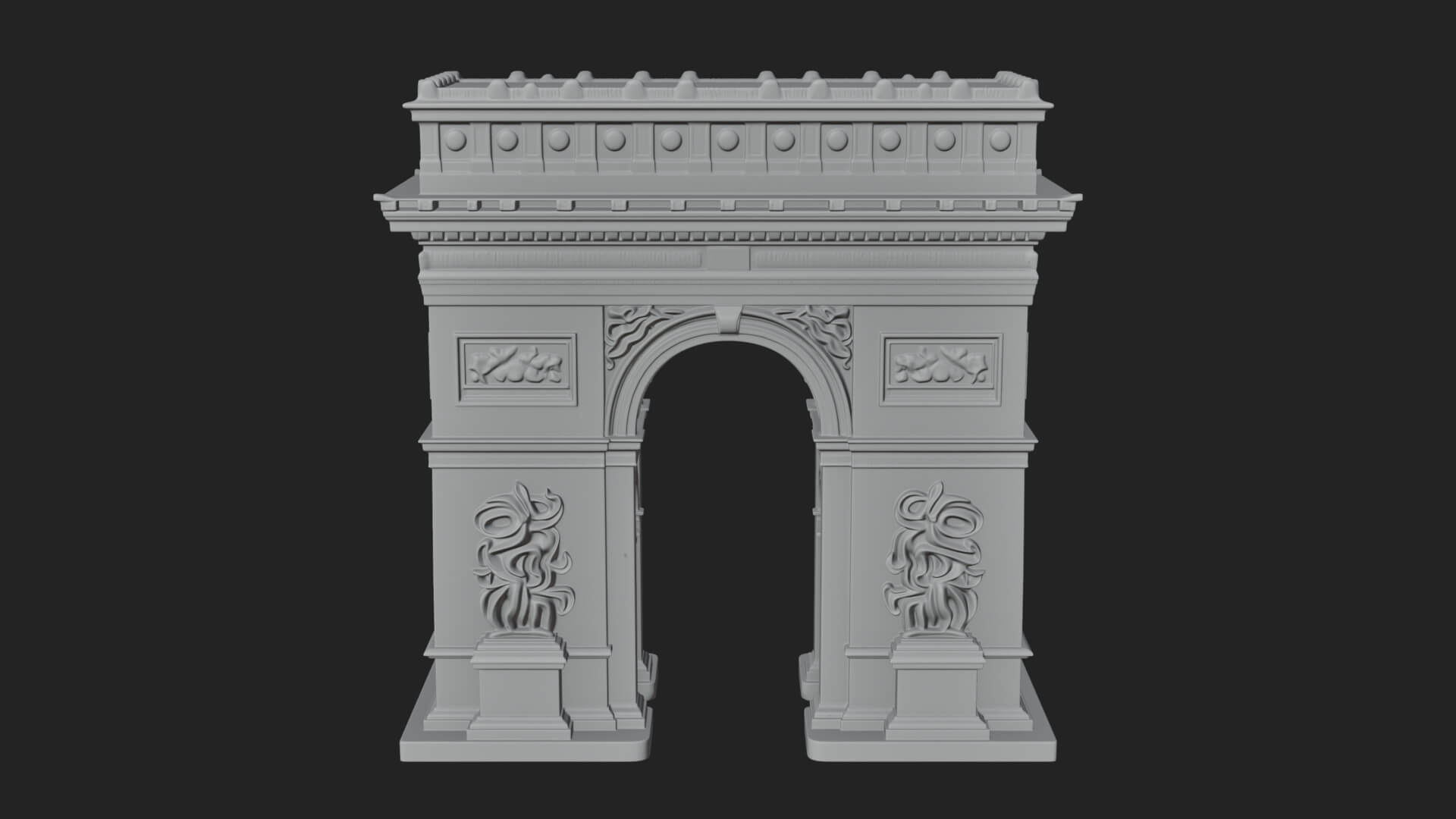 Triumphal Victory Arch Design 1 3D Print Model 3D Model