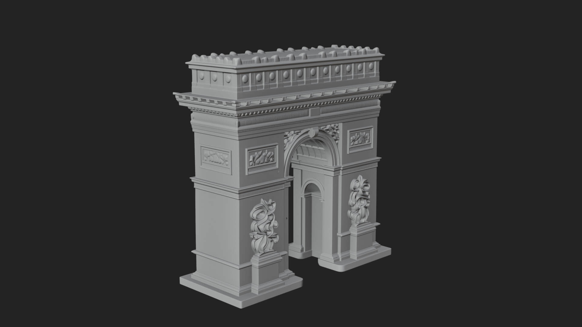 Triumphal Victory Arch Design 1 3D Print Model 3D Model