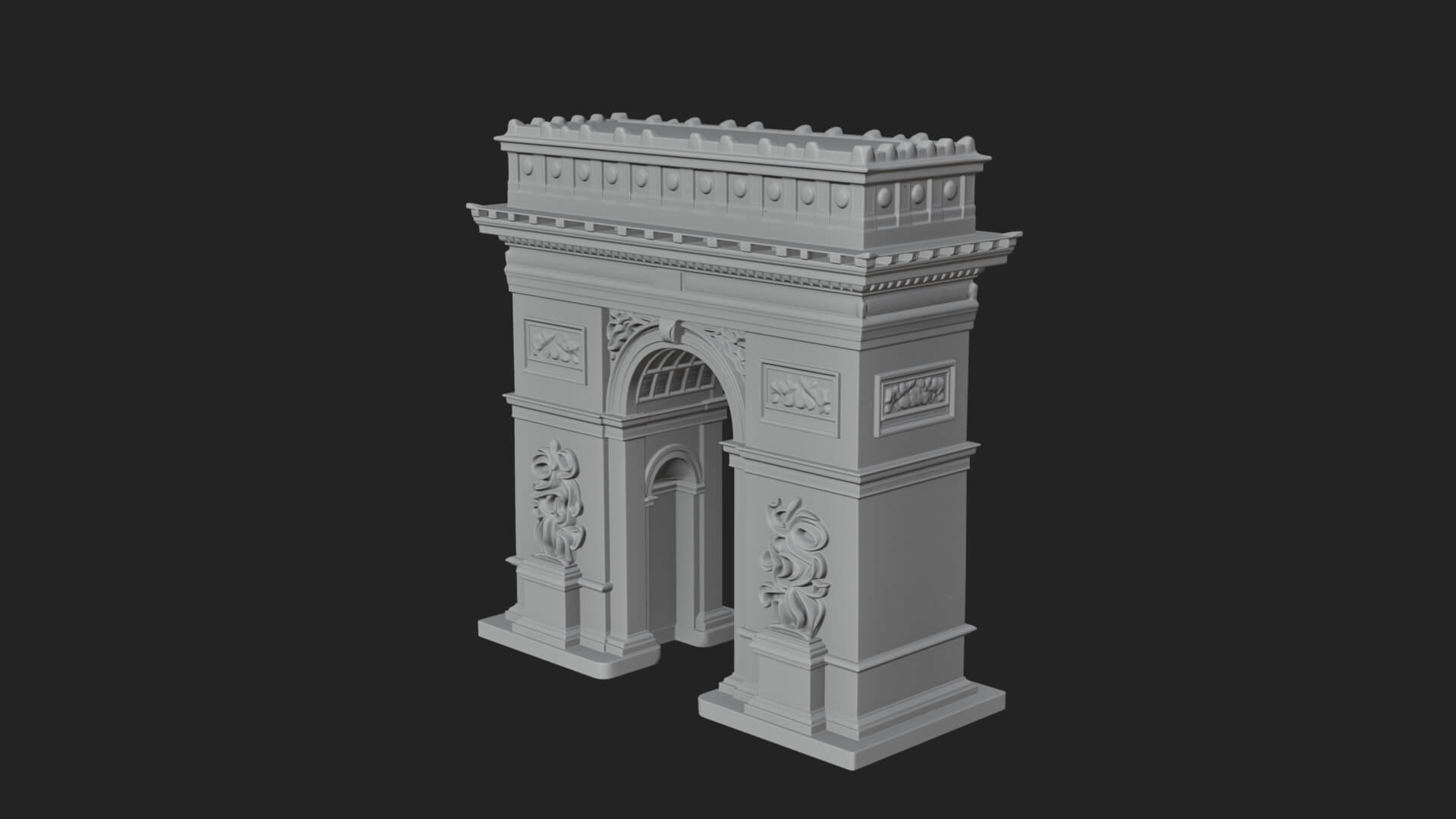 Triumphal Victory Arch Design 1 3D Print Model 3D Model