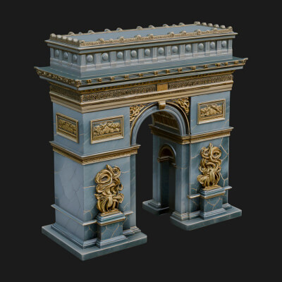Triumphal Victory Arch Design 1 3D Print Model
