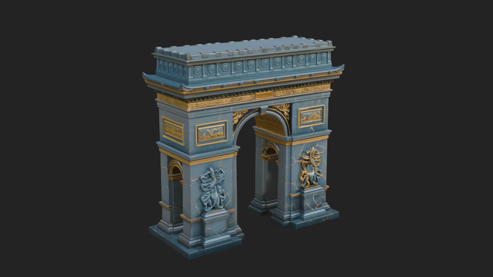 Triumphal Victory Arch Design 2 3D Print Model 3D Model