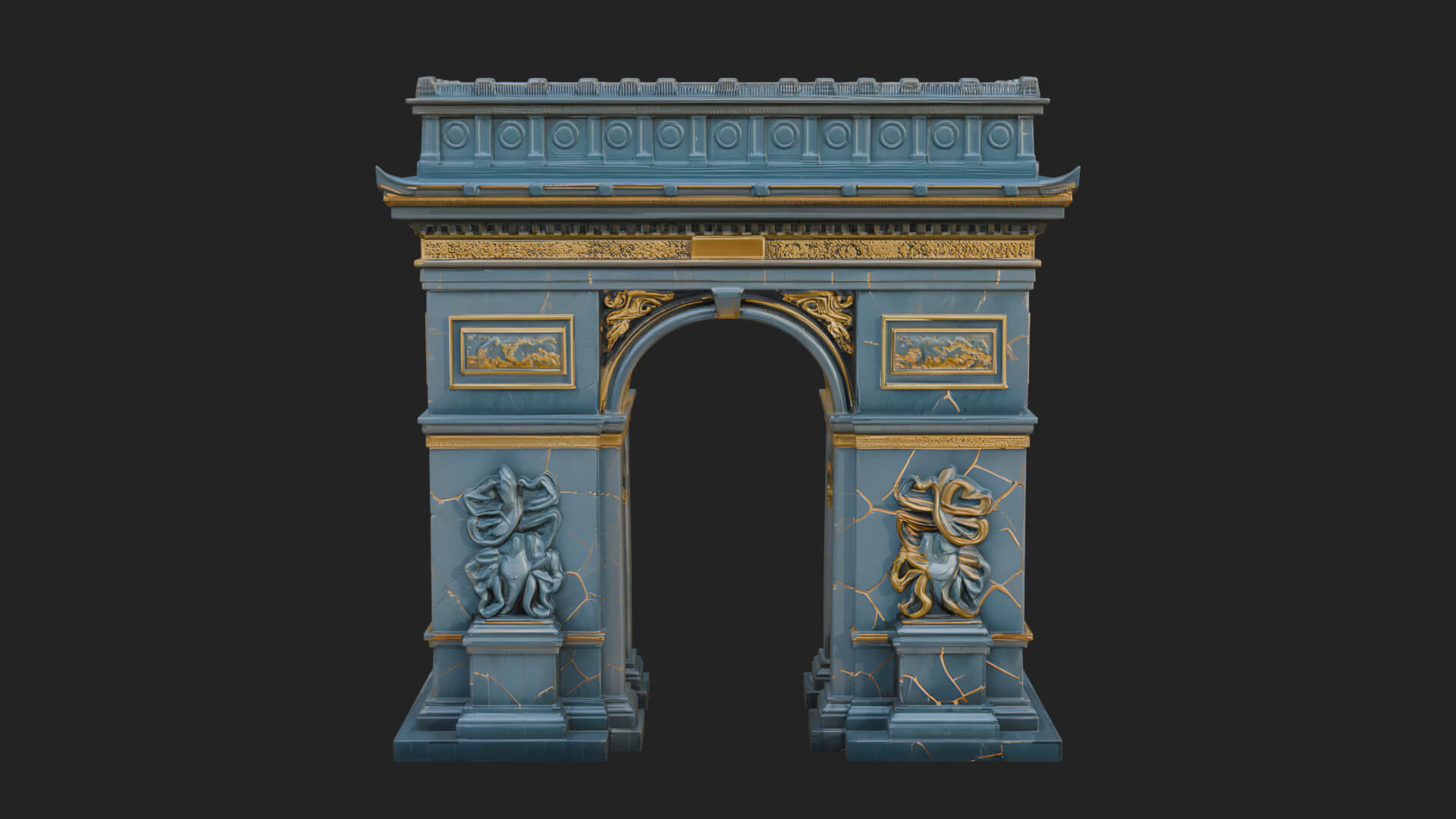 Triumphal Victory Arch Design 2 3D Print Model 3D Model