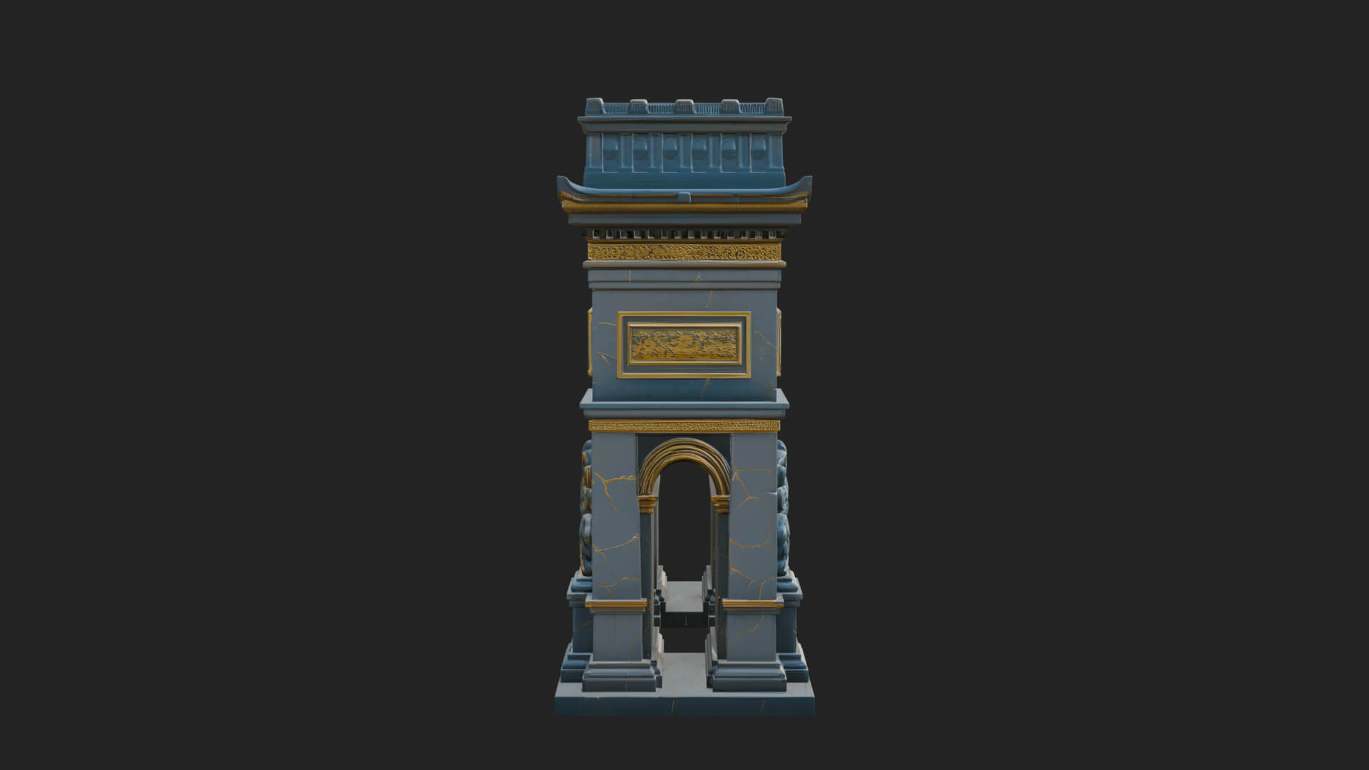 Triumphal Victory Arch Design 2 3D Print Model 3D Model