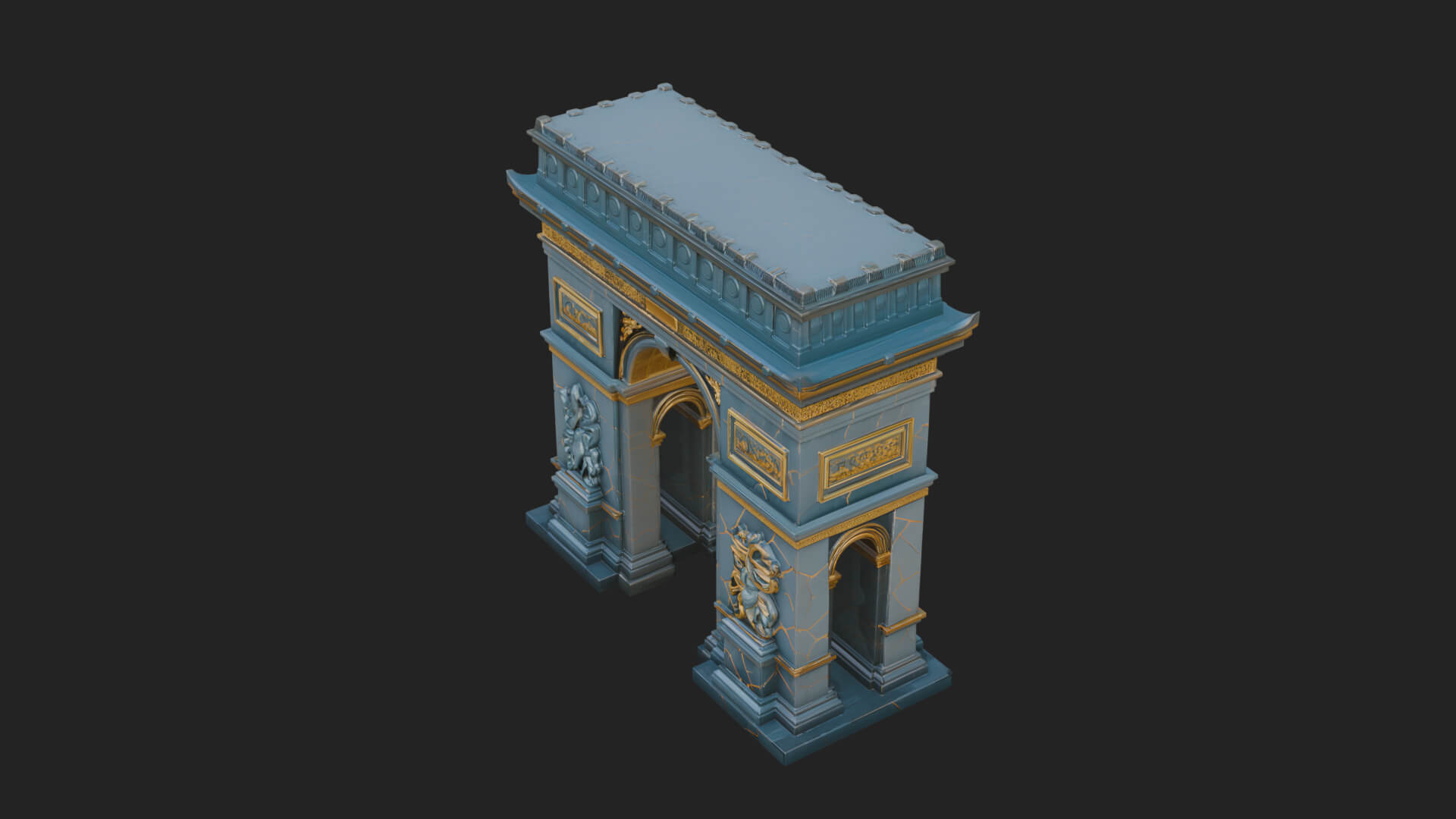 Triumphal Victory Arch Design 2 3D Print Model 3D Model