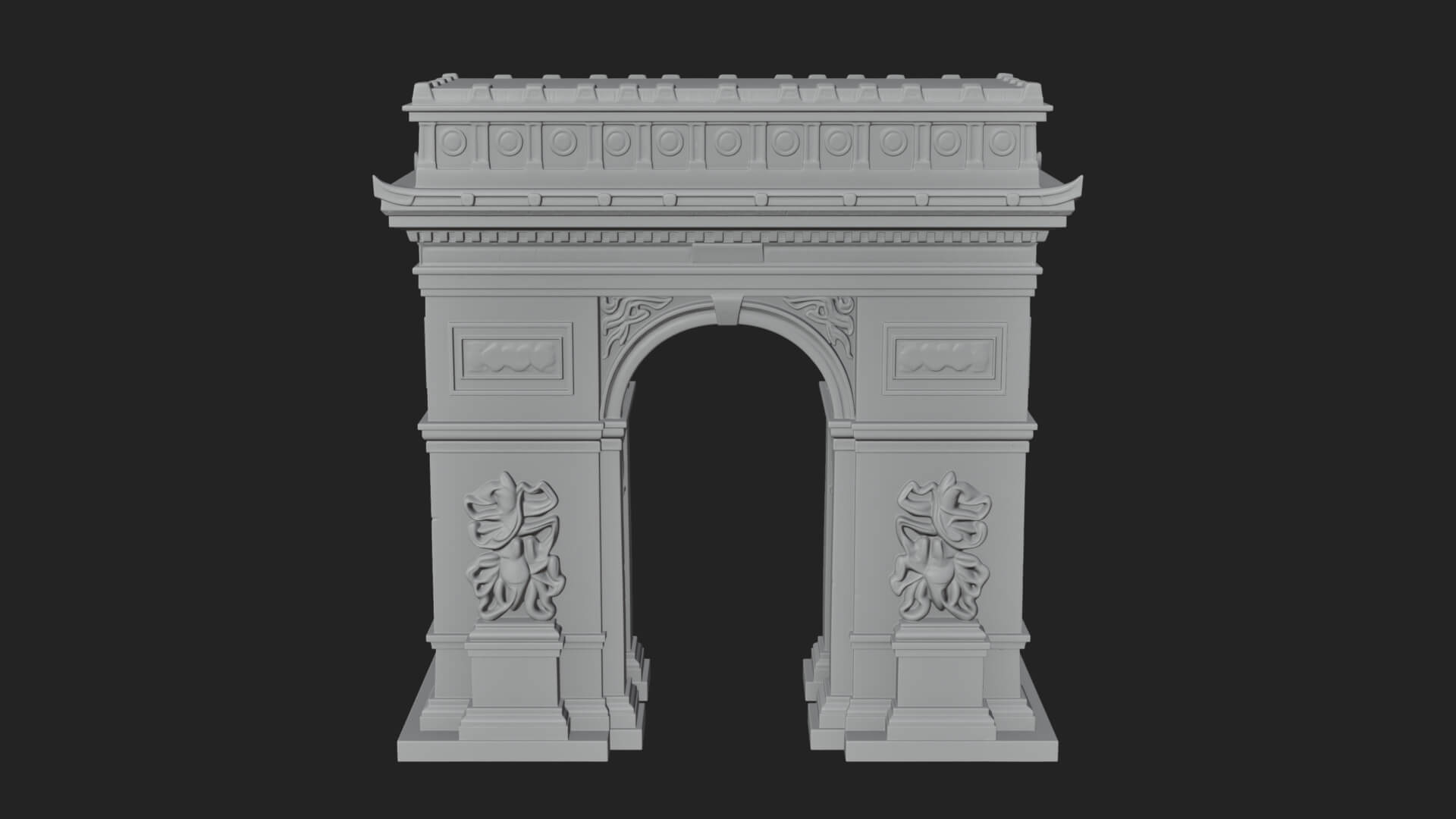 Triumphal Victory Arch Design 2 3D Print Model 3D Model
