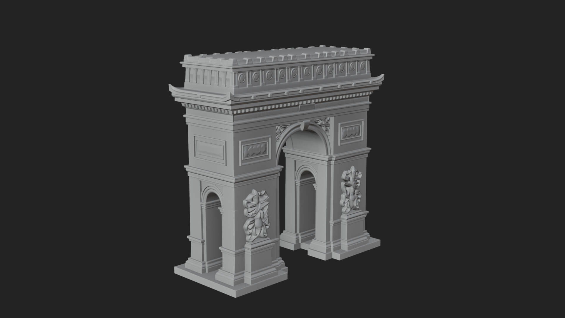 Triumphal Victory Arch Design 2 3D Print Model 3D Model